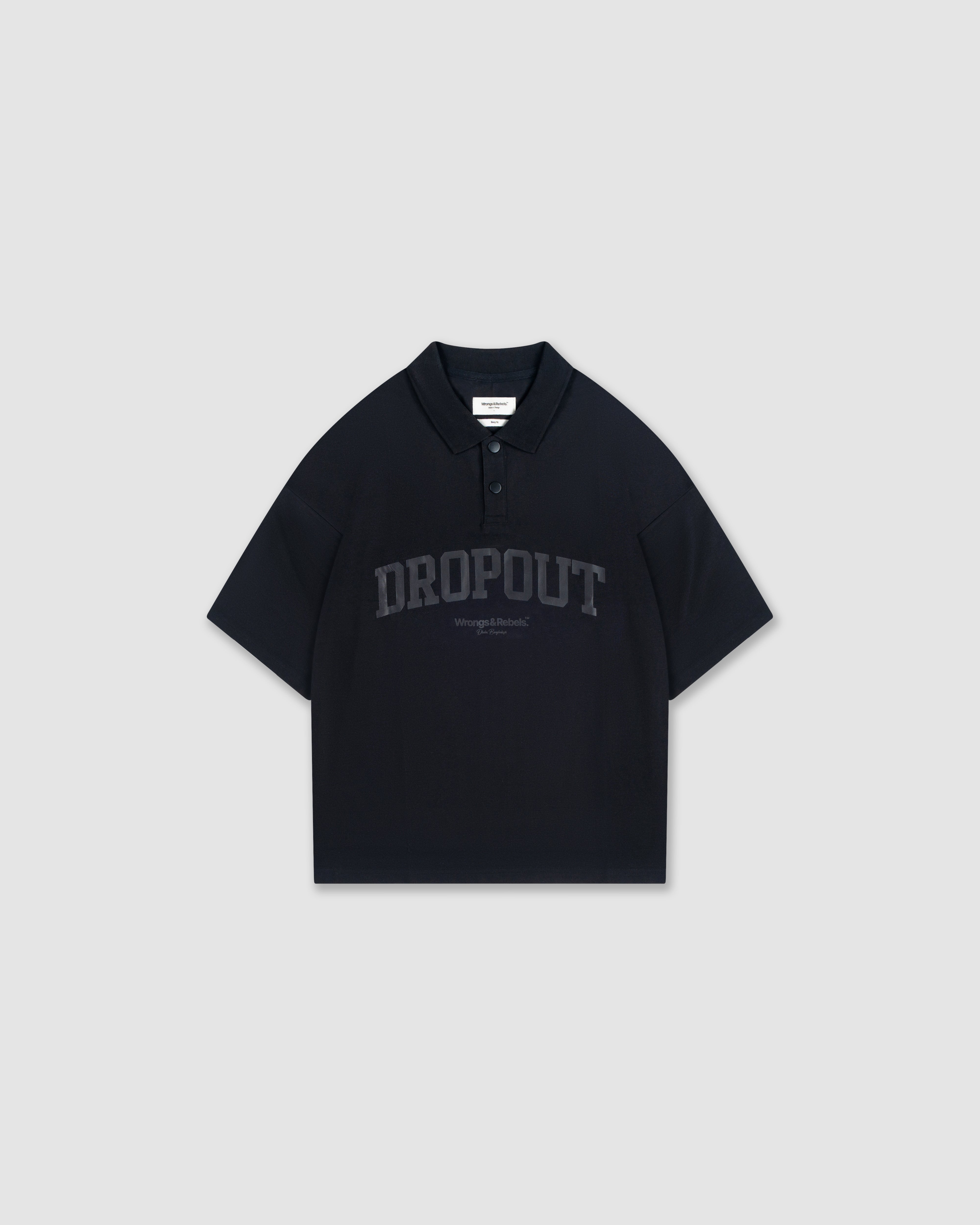 W&R Black Boxy Polo