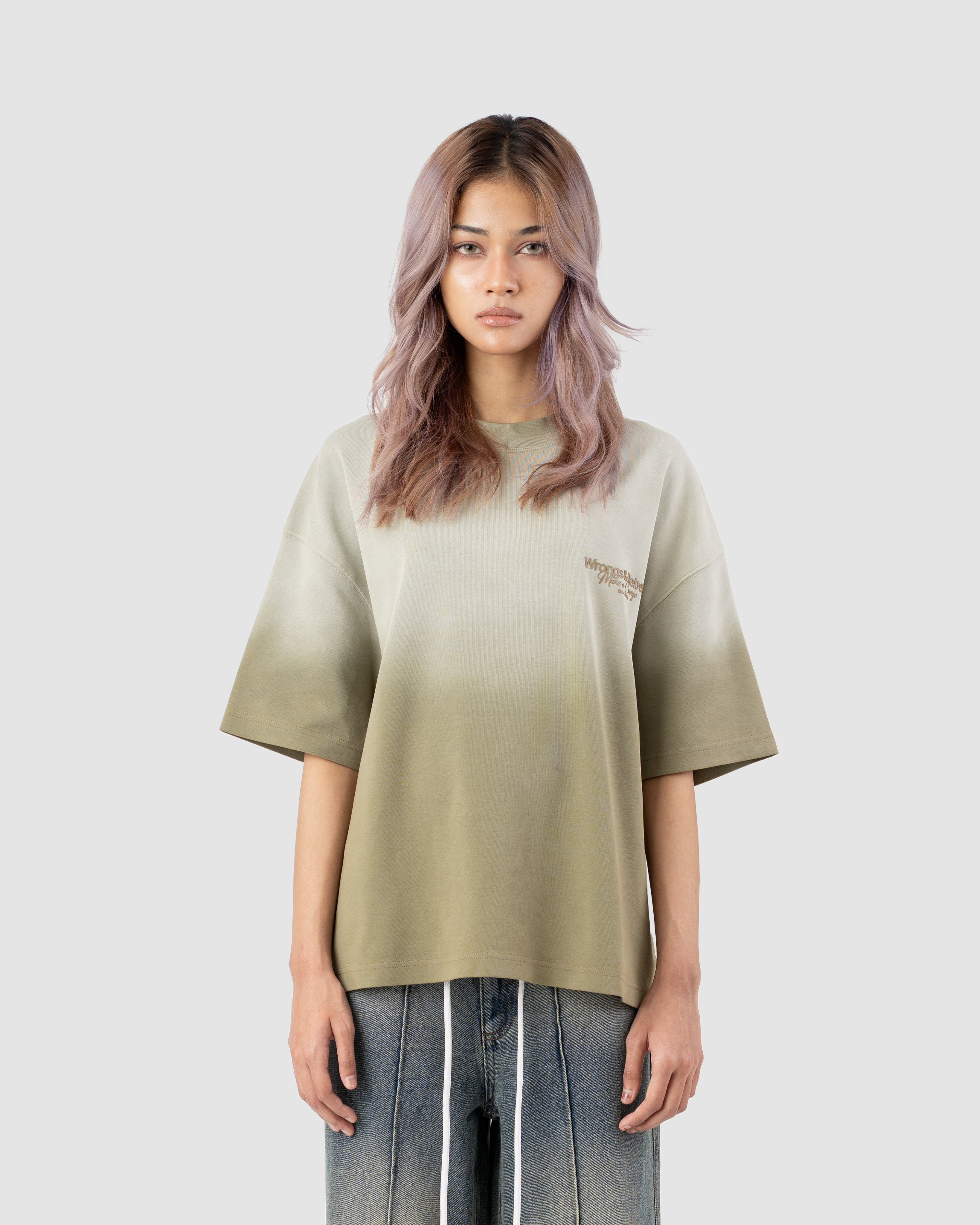 W&R Vintage Olive boxy T-shirt