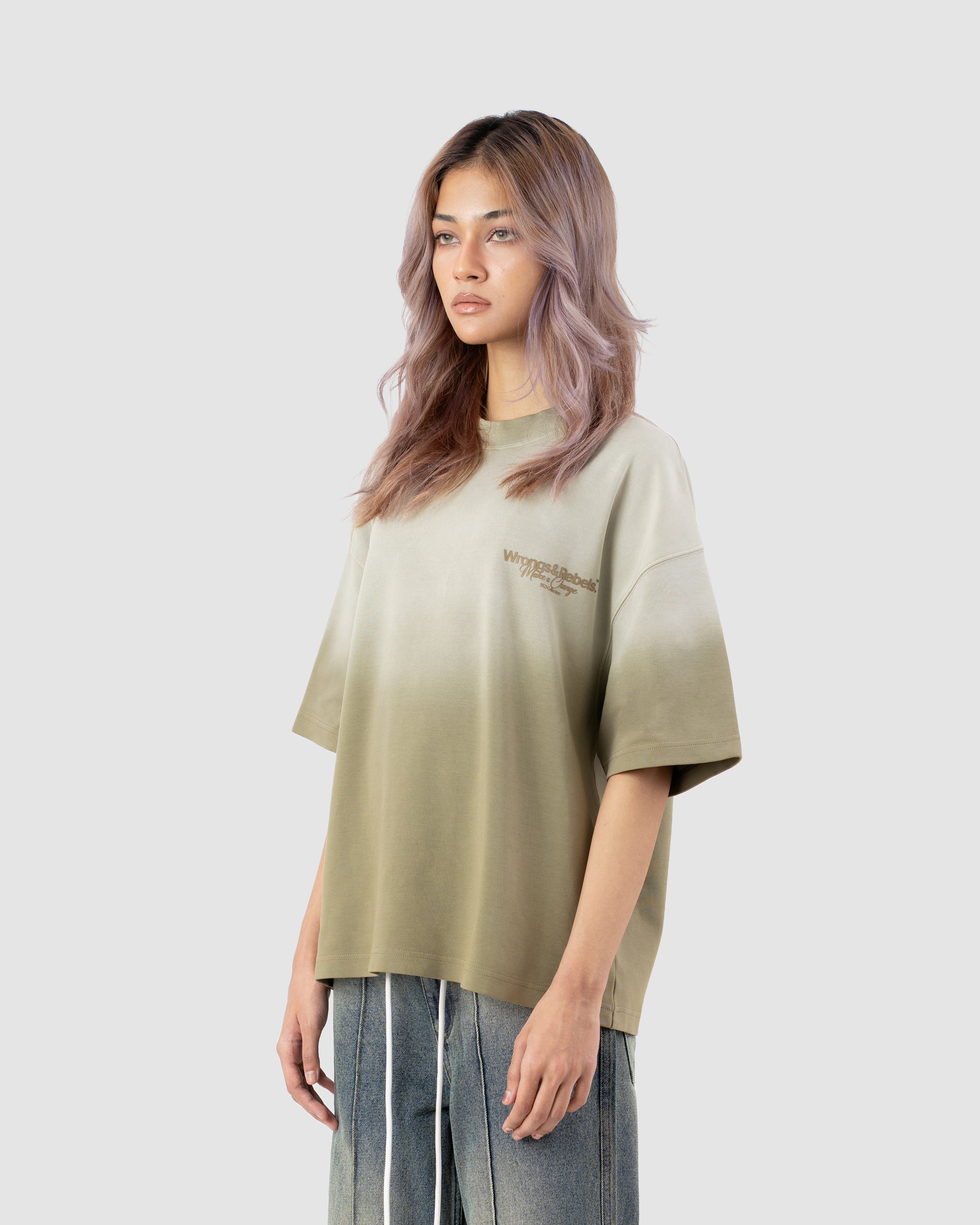 W&R Vintage Olive boxy T-shirt