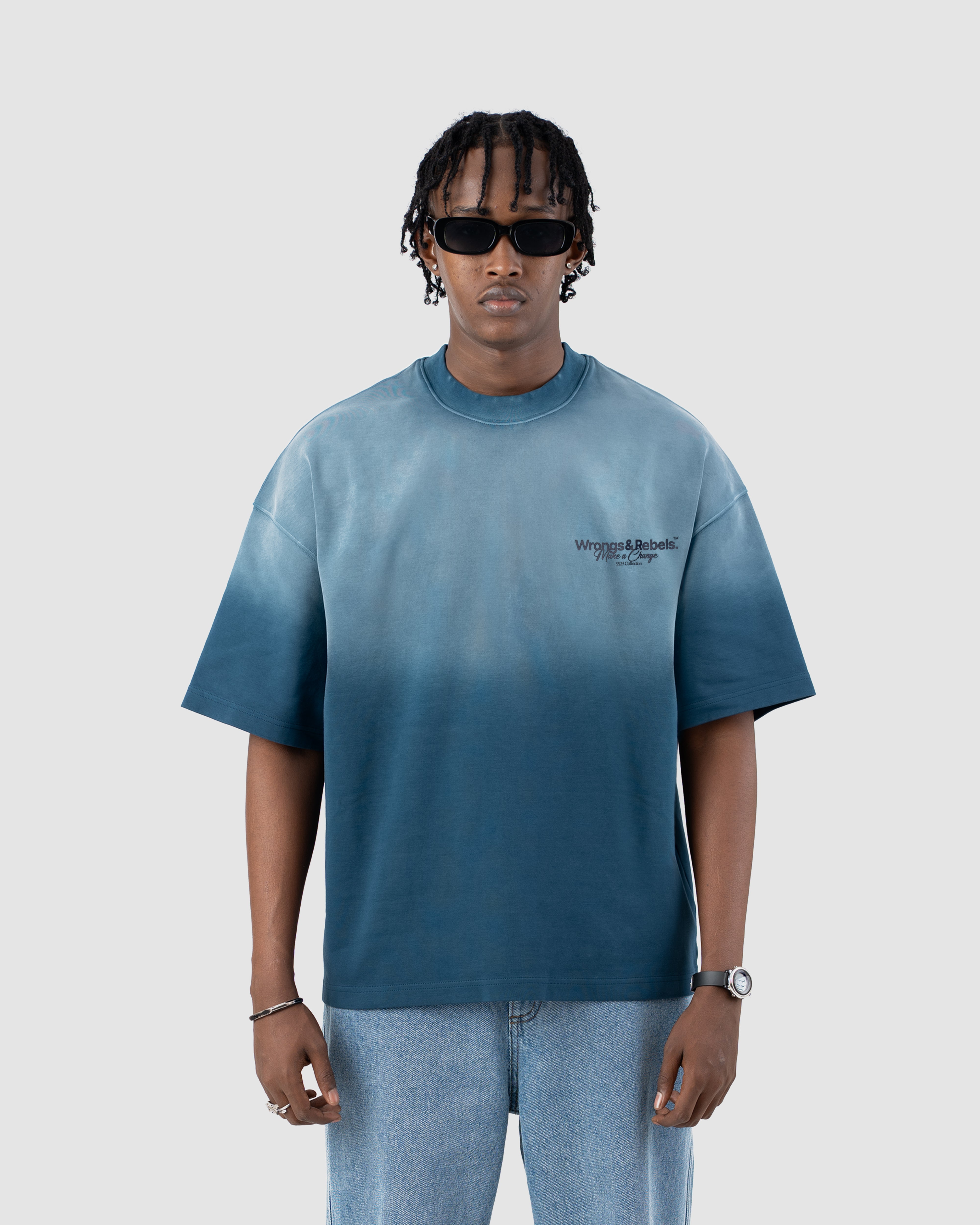 W&R Vintage Ocean Blue boxy T-shirt