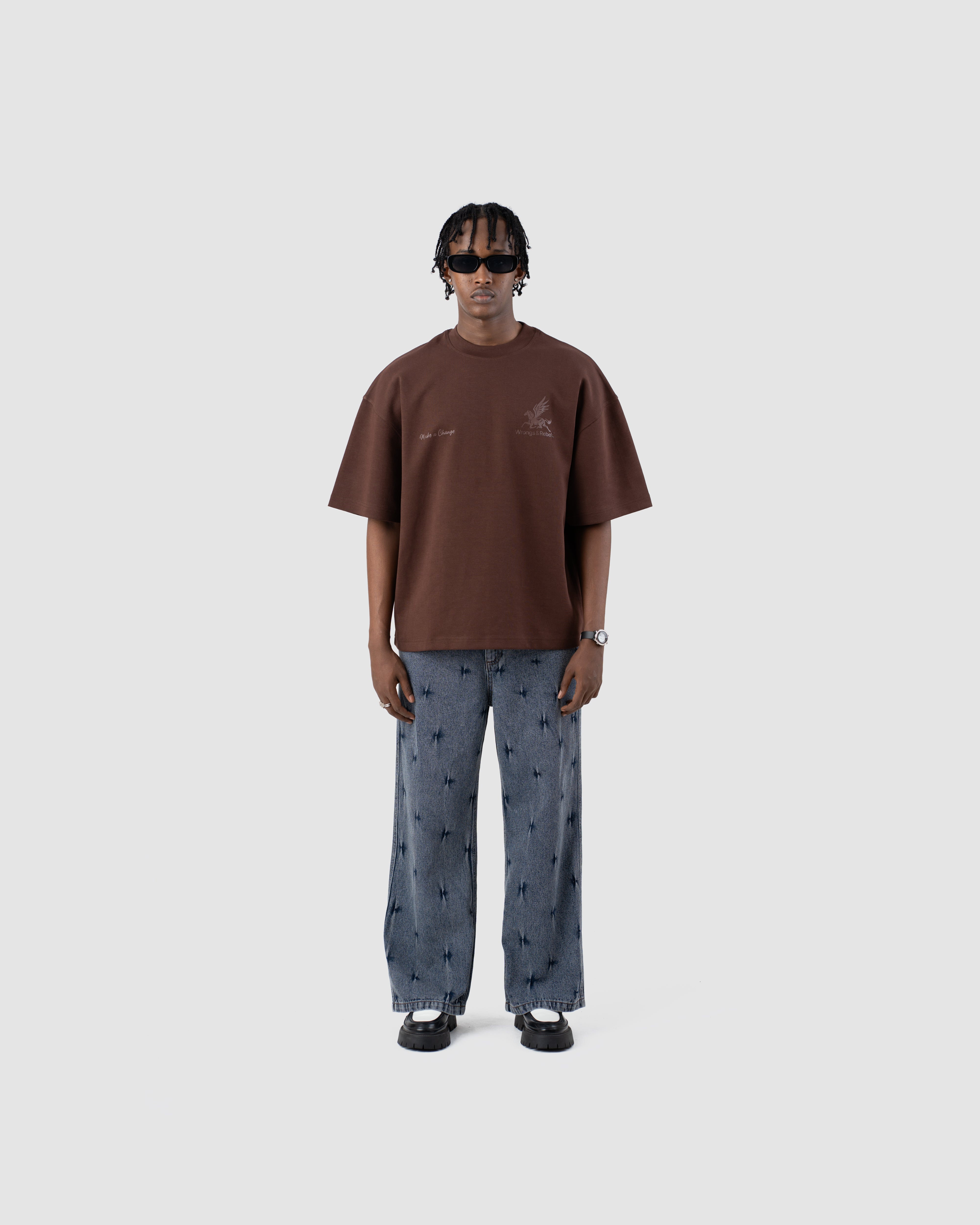 W&R Pin Stripe Baggy Pants