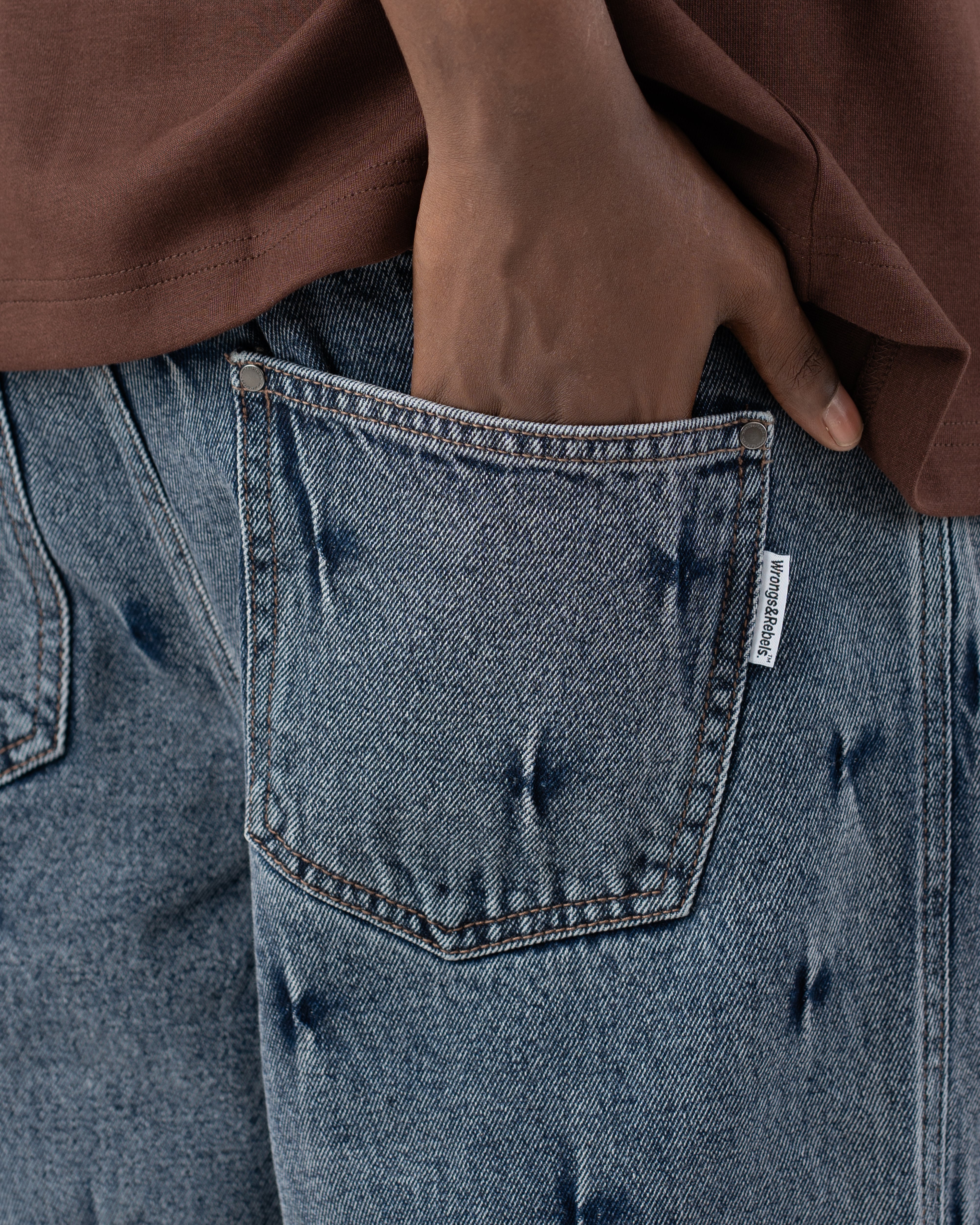 W&R Pin Stripe Baggy Pants