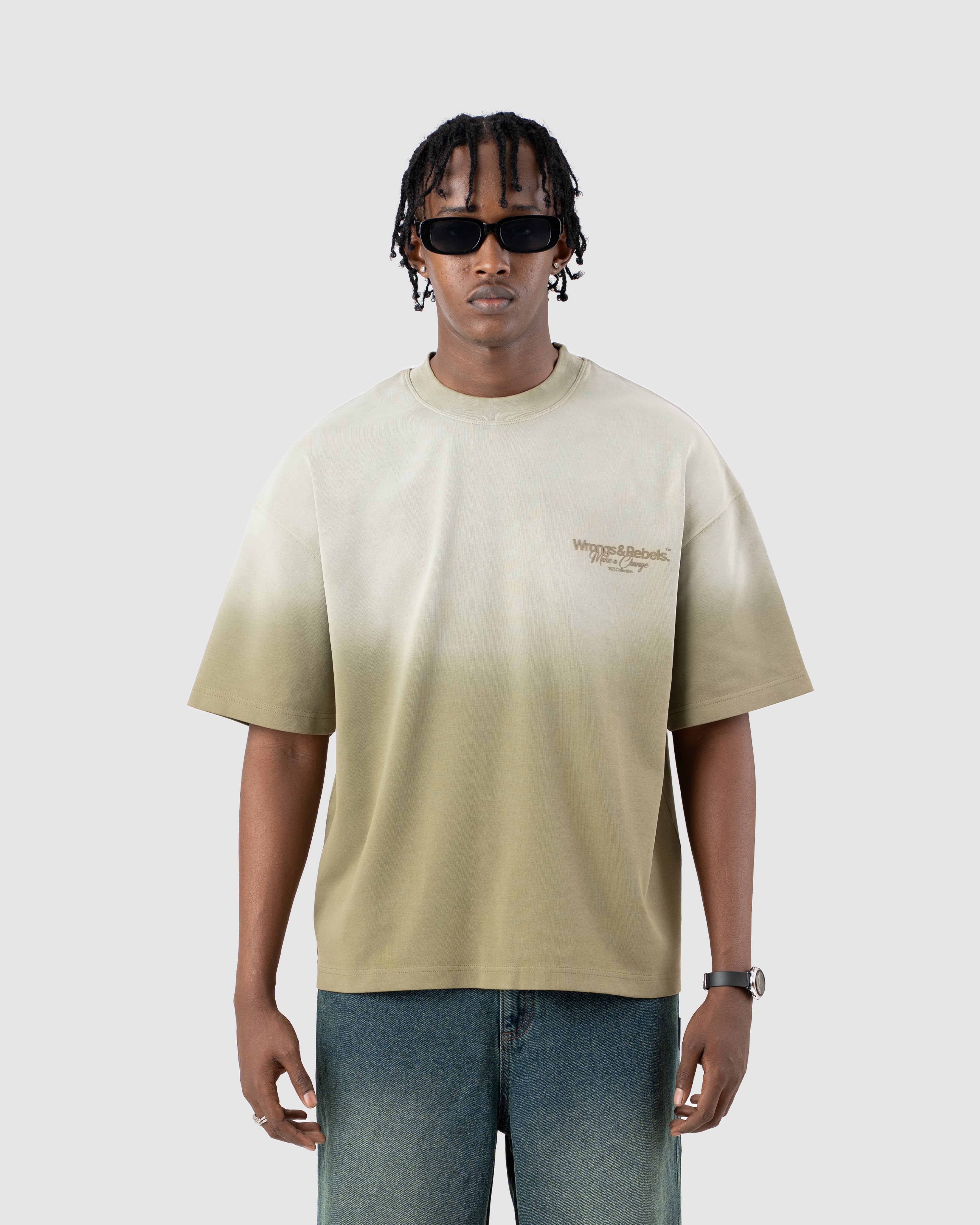 W&R Vintage Olive boxy T-shirt