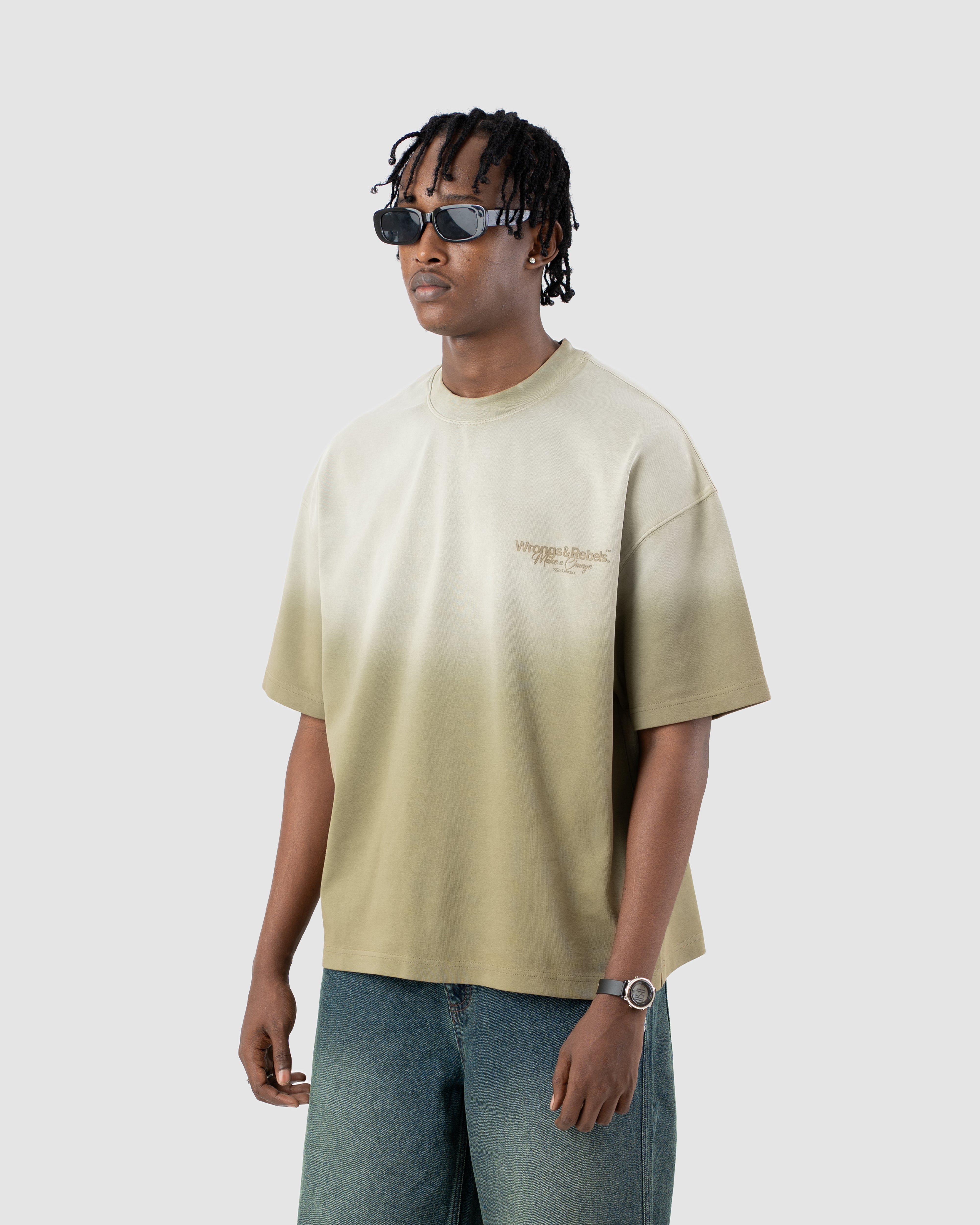 W&R Vintage Olive boxy T-shirt