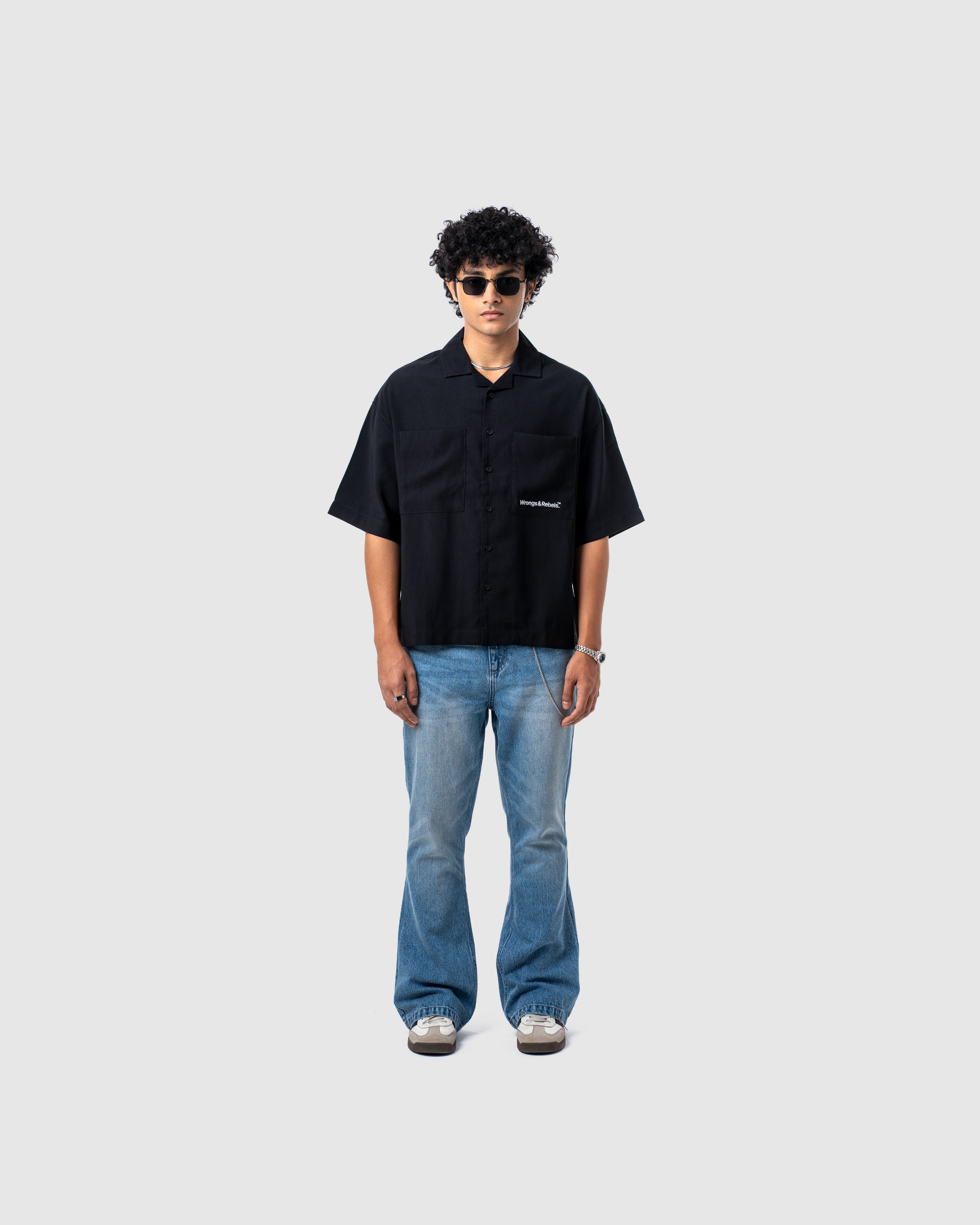 W&R Black Cuban Shirt