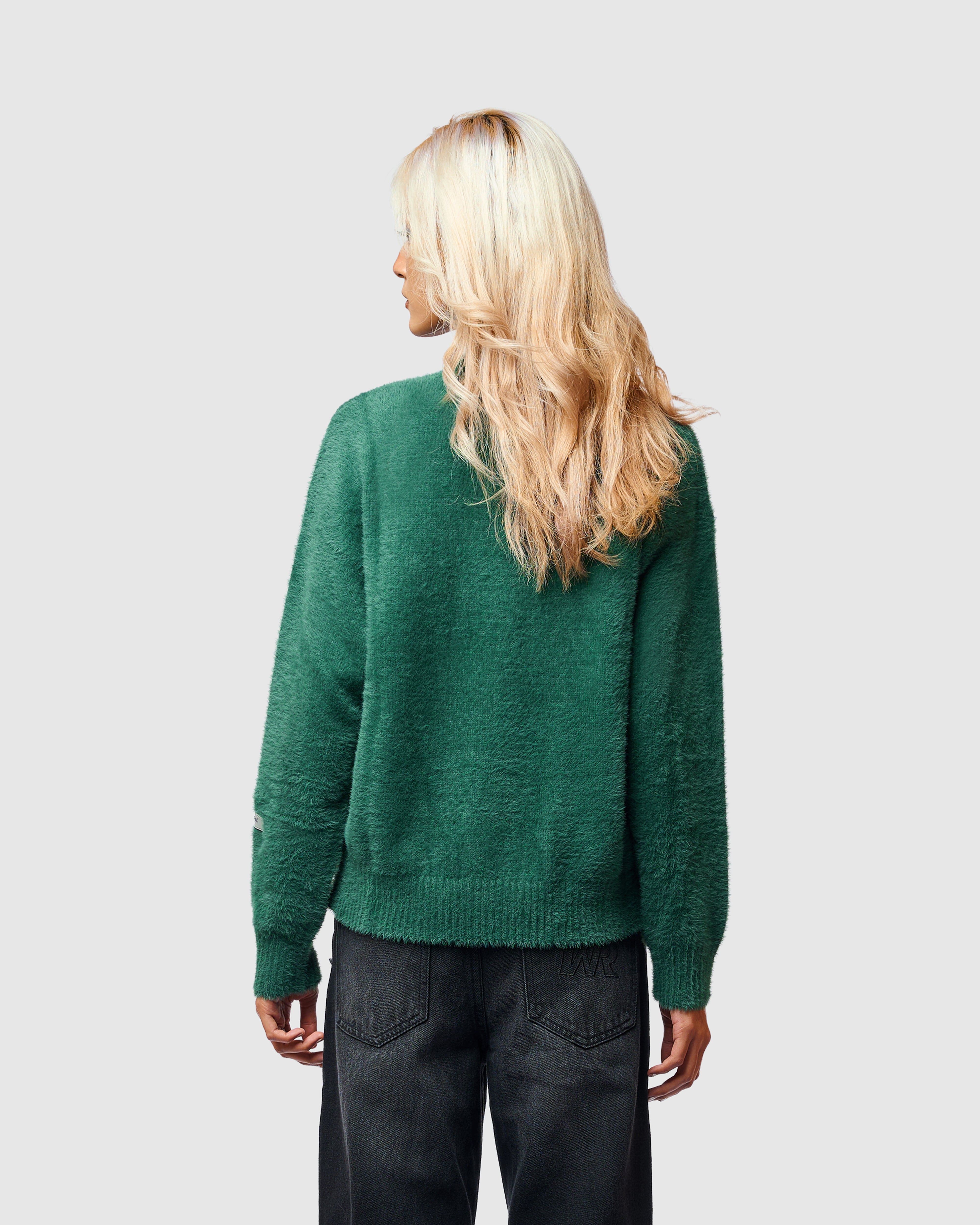 W&R Green Cat Feather Sweater