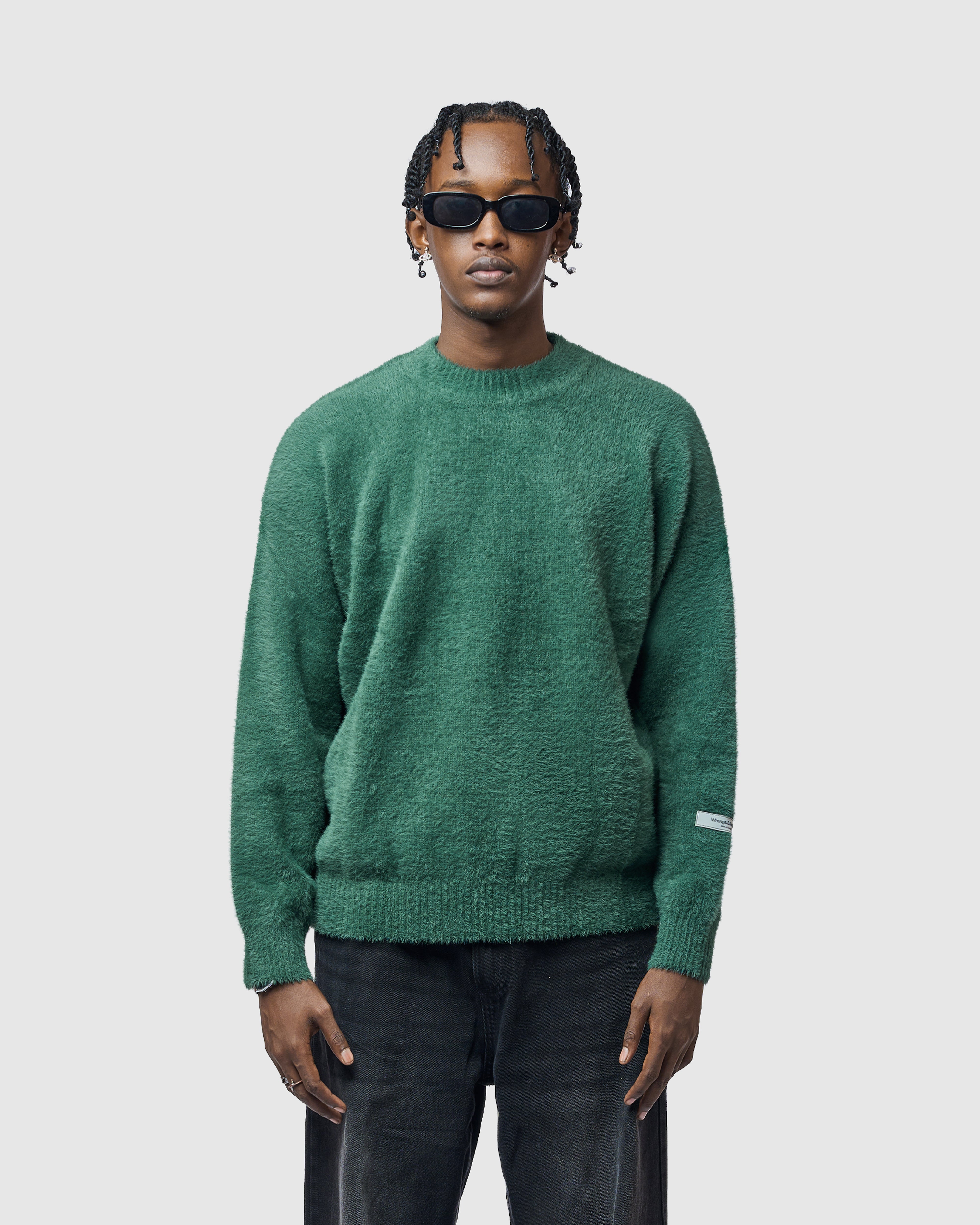 W&R Green Cat Feather Sweater