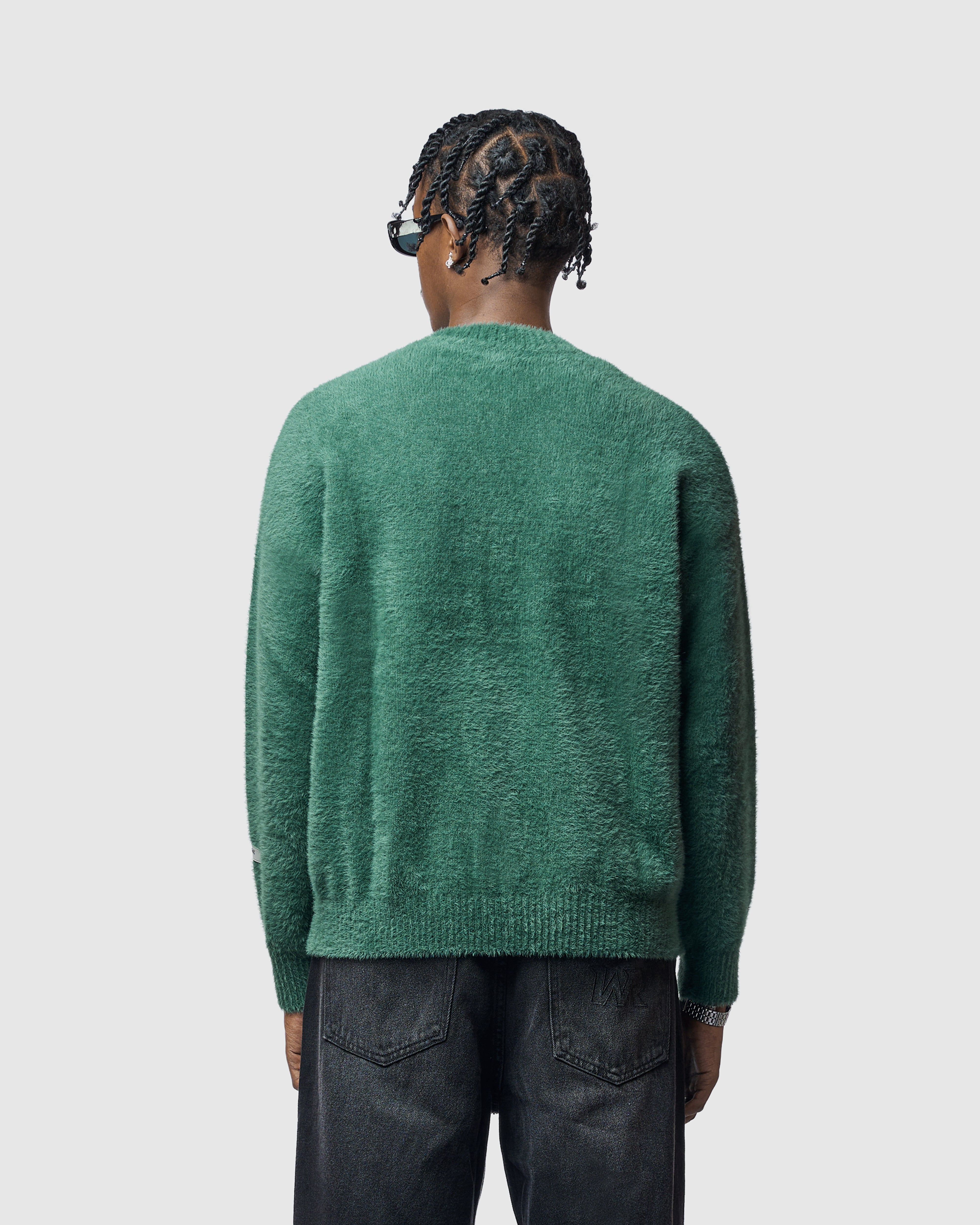 W&R Green Cat Feather Sweater