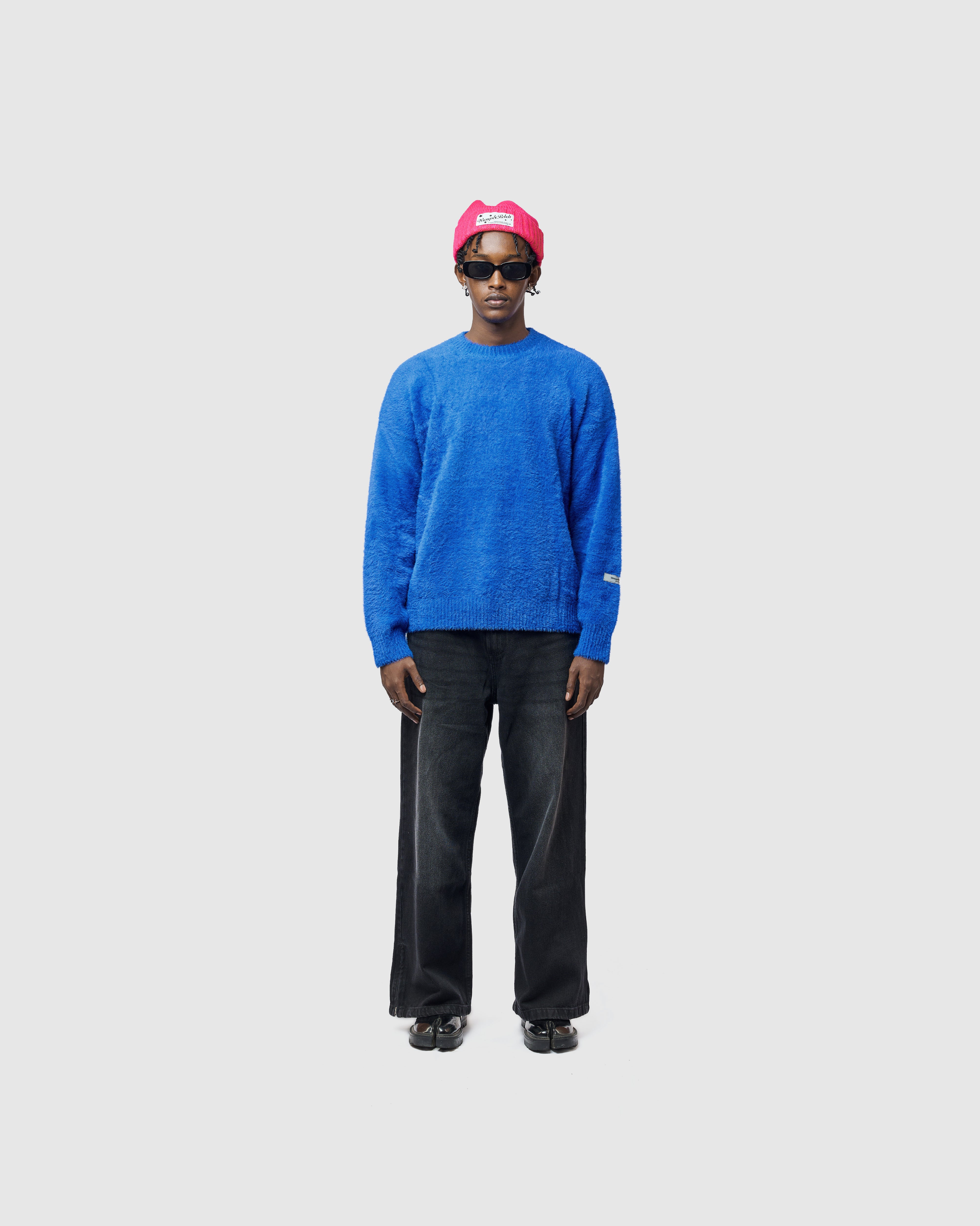 W&R Blue Cat Feather Sweater