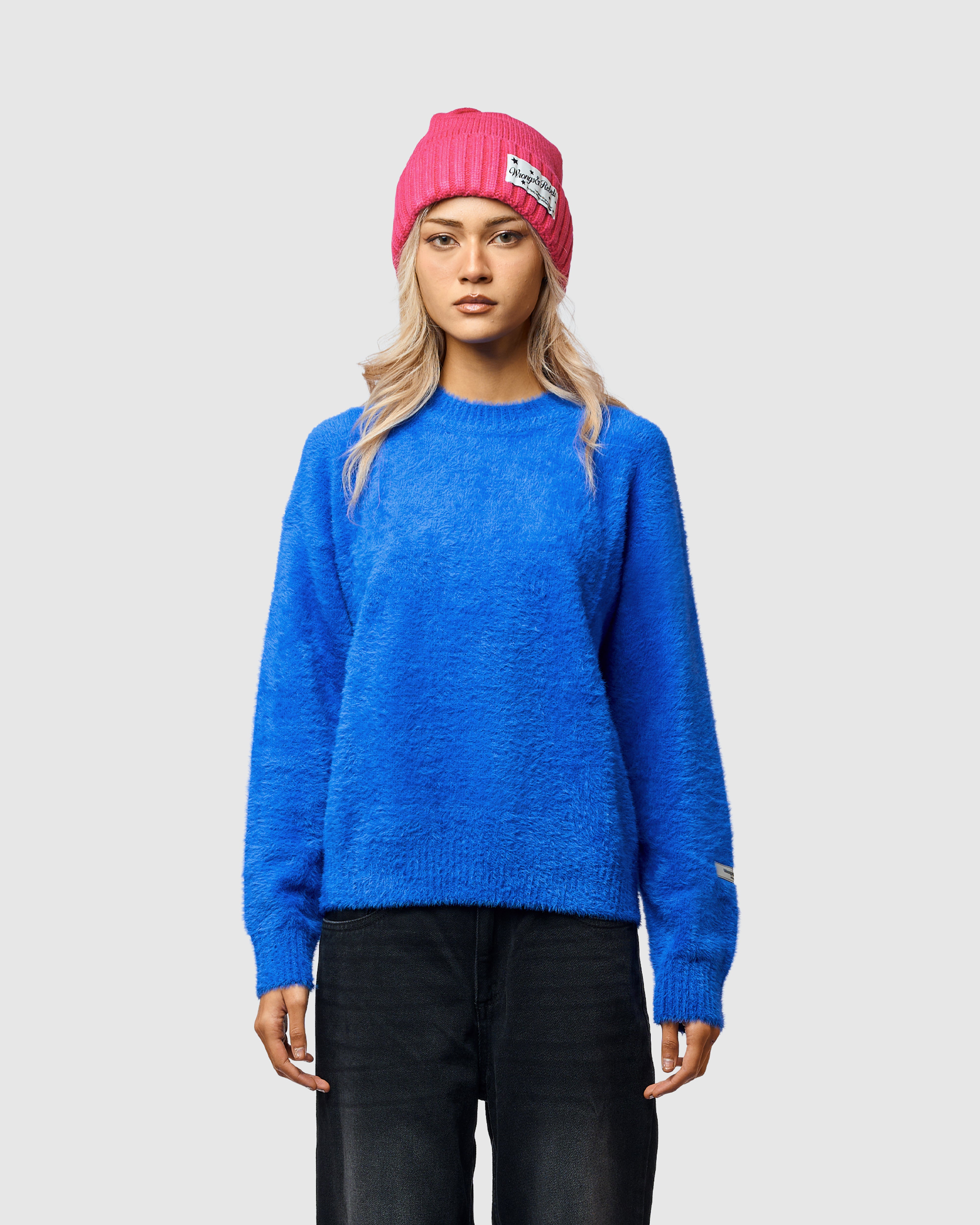 W&R Blue Cat Feather Sweater