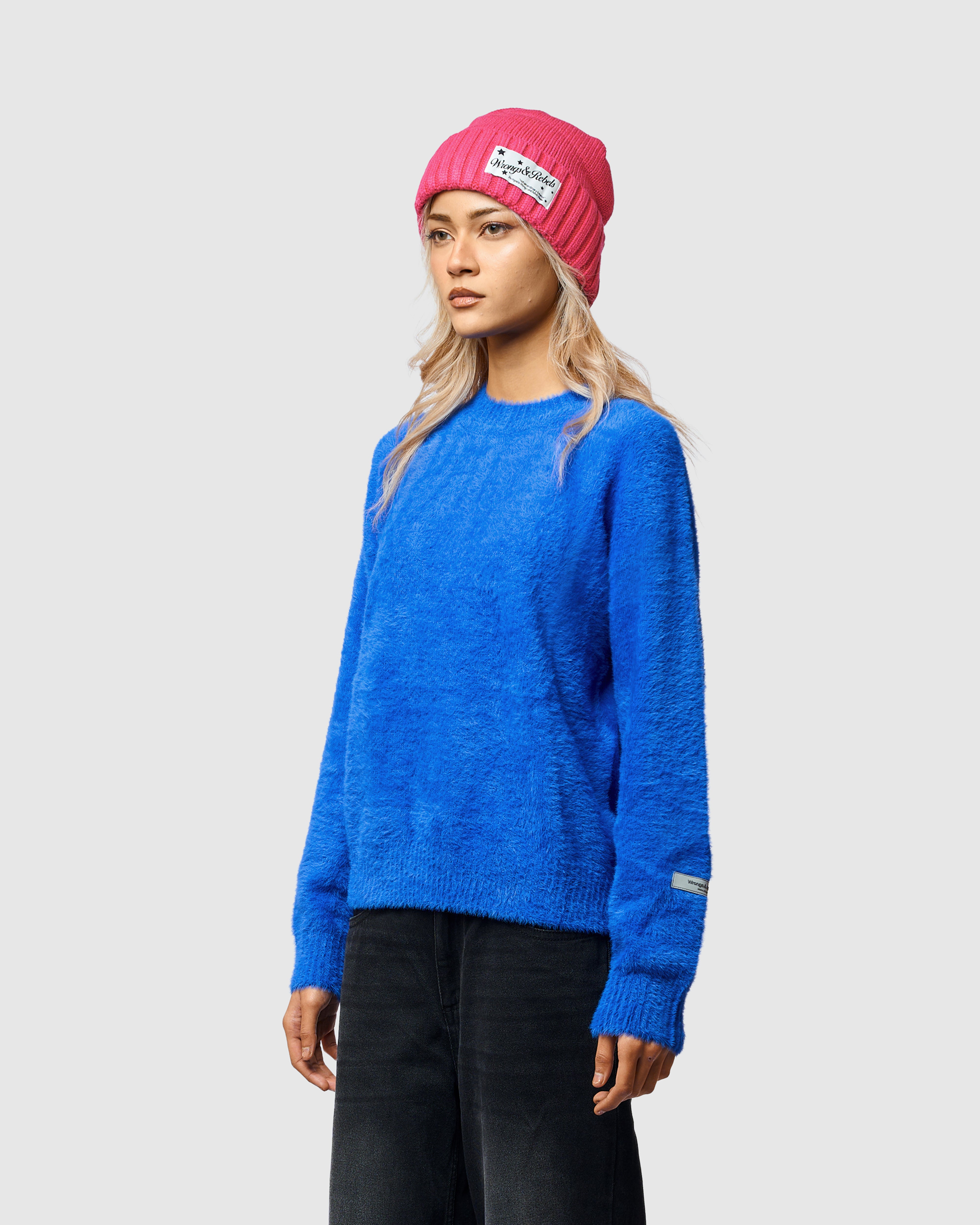 W&R Blue Cat Feather Sweater