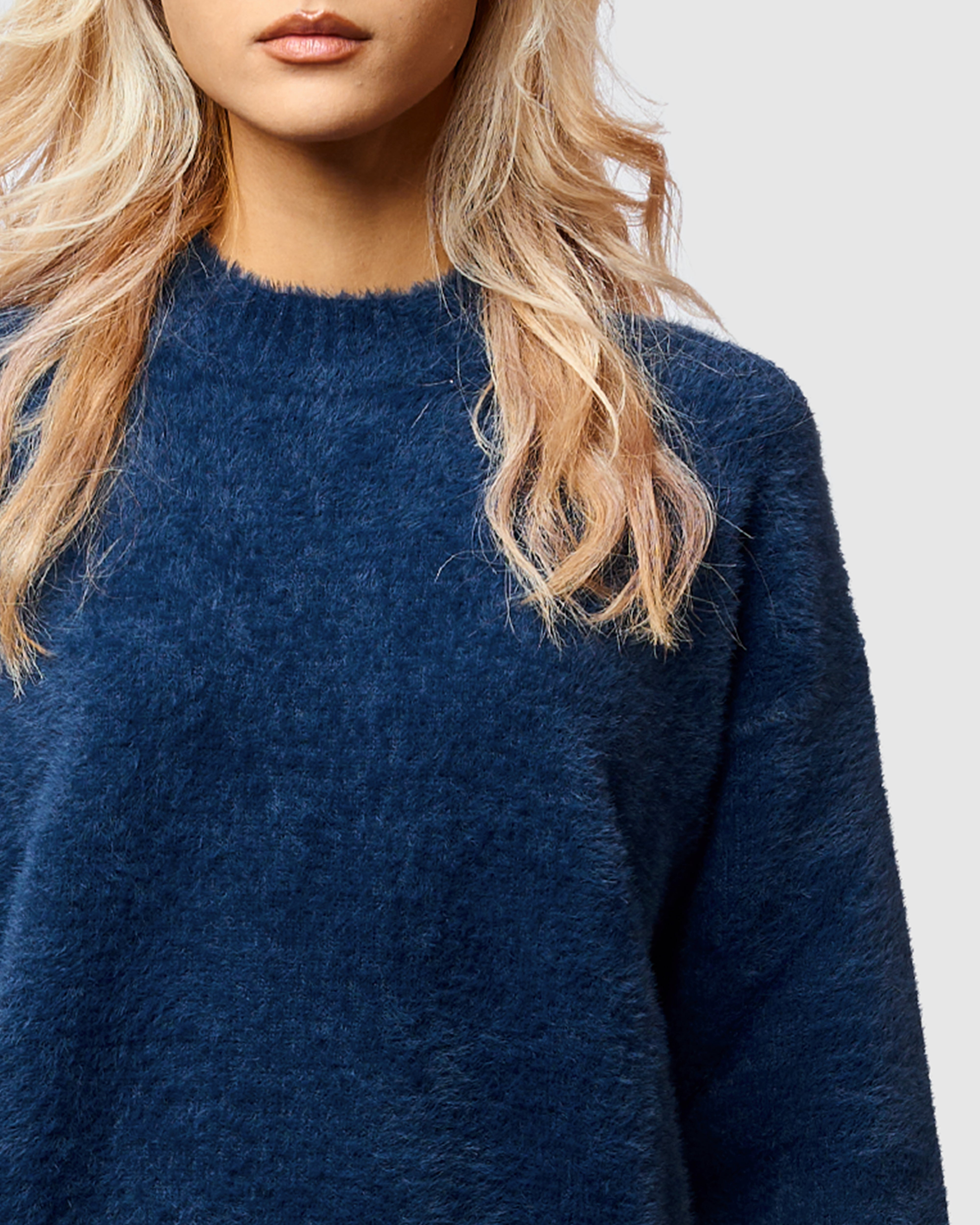 W&R Navy Cat Feather Sweater
