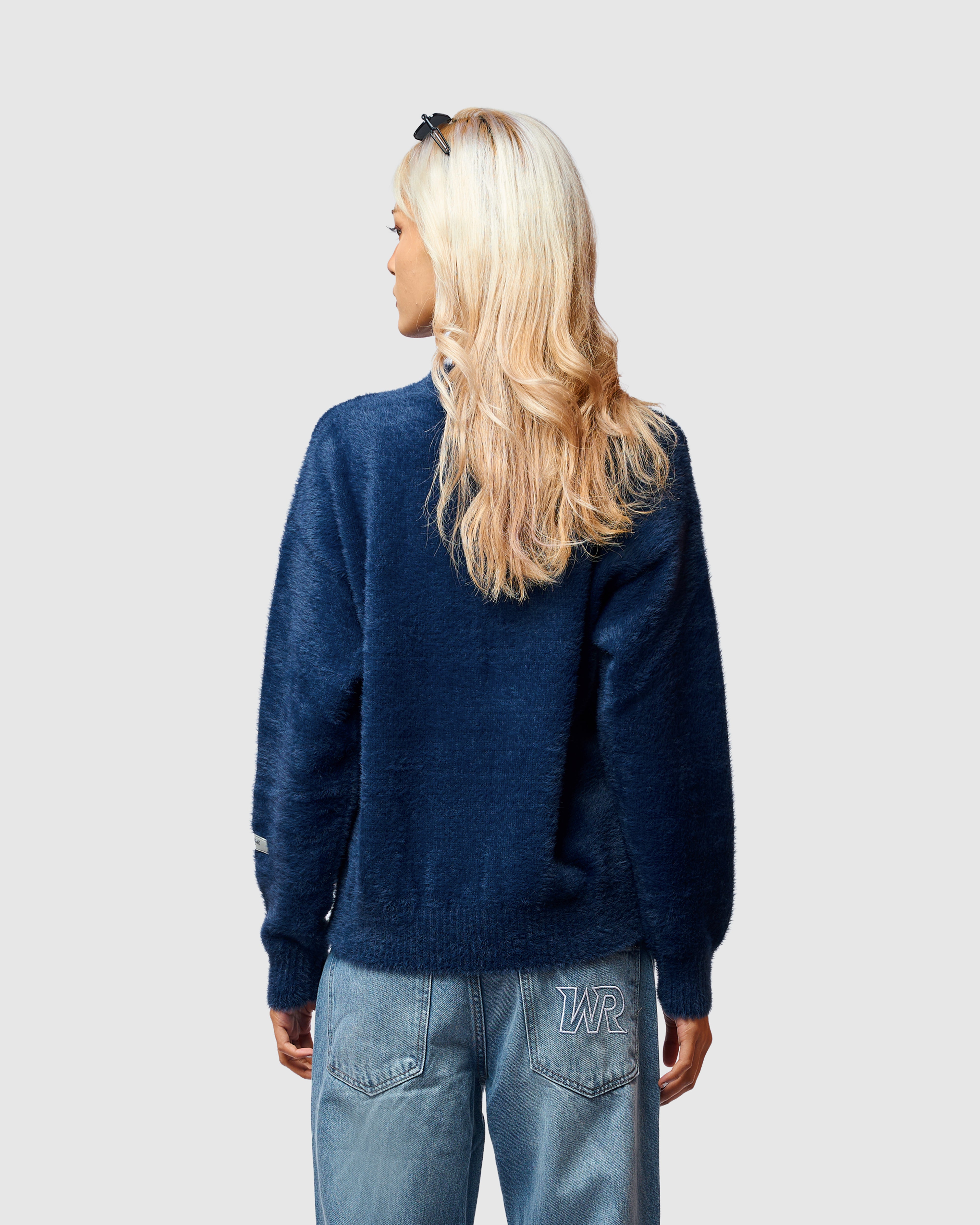 W&R Navy Cat Feather Sweater