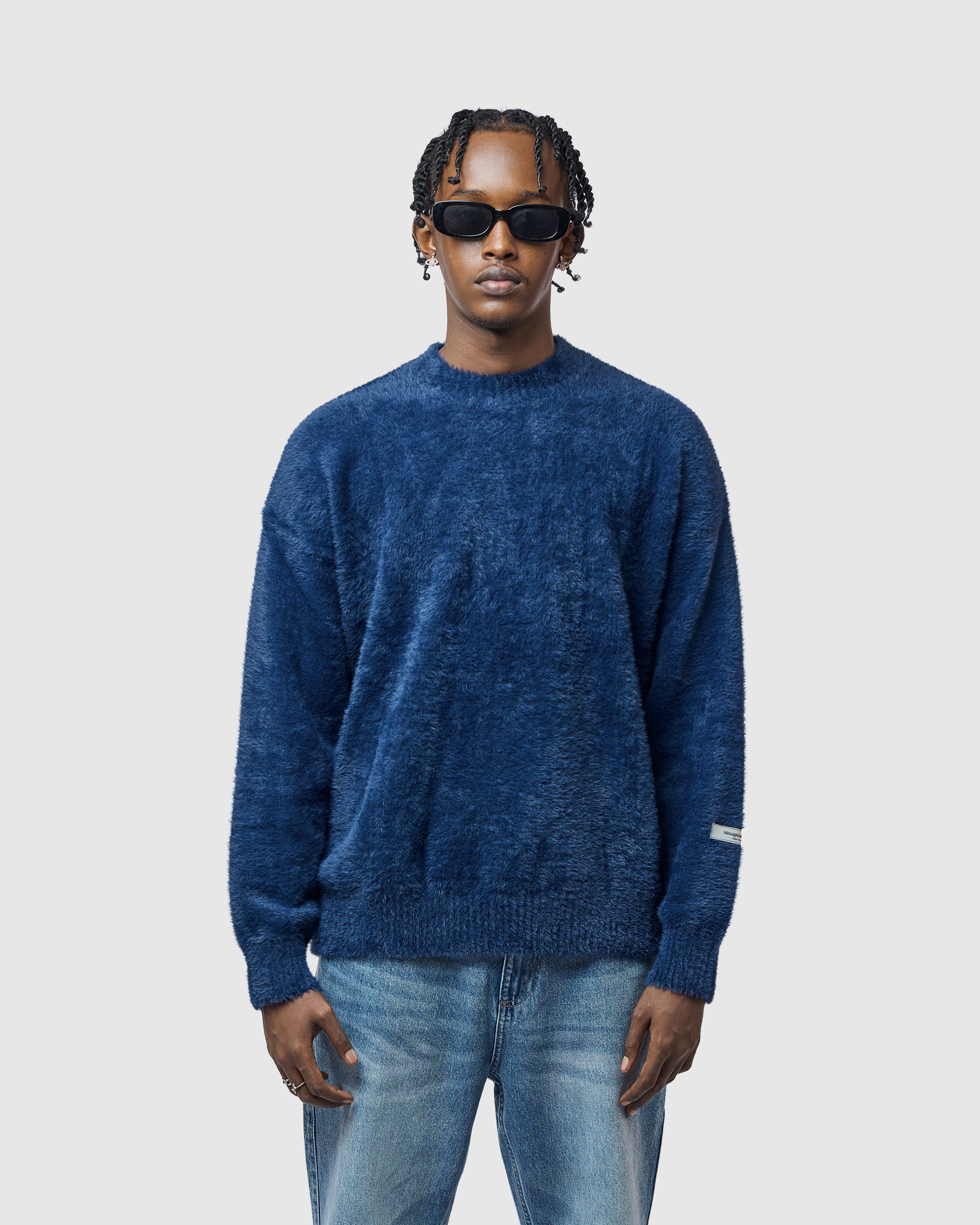W&R Navy Cat Feather Sweater