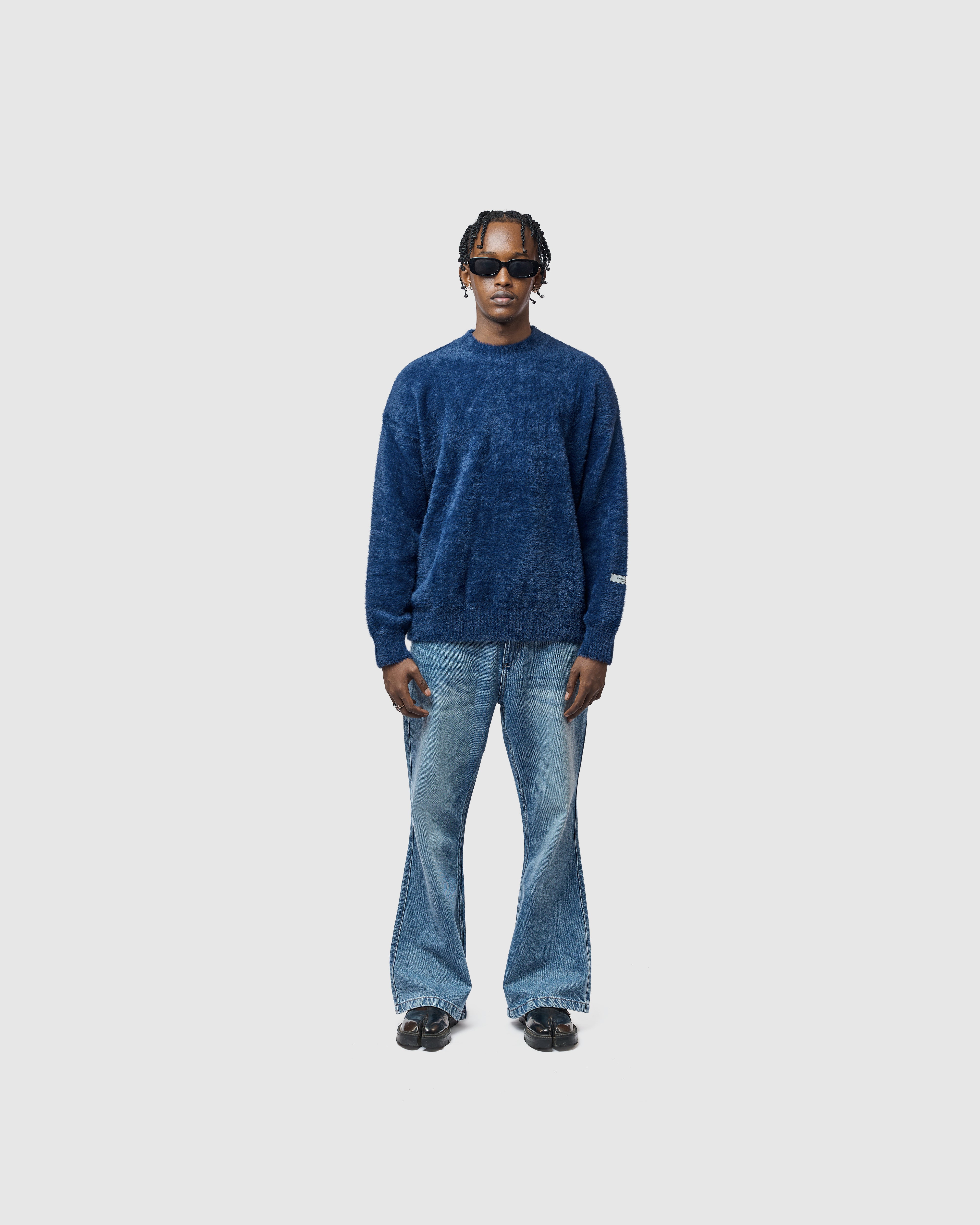 W&R Navy Cat Feather Sweater