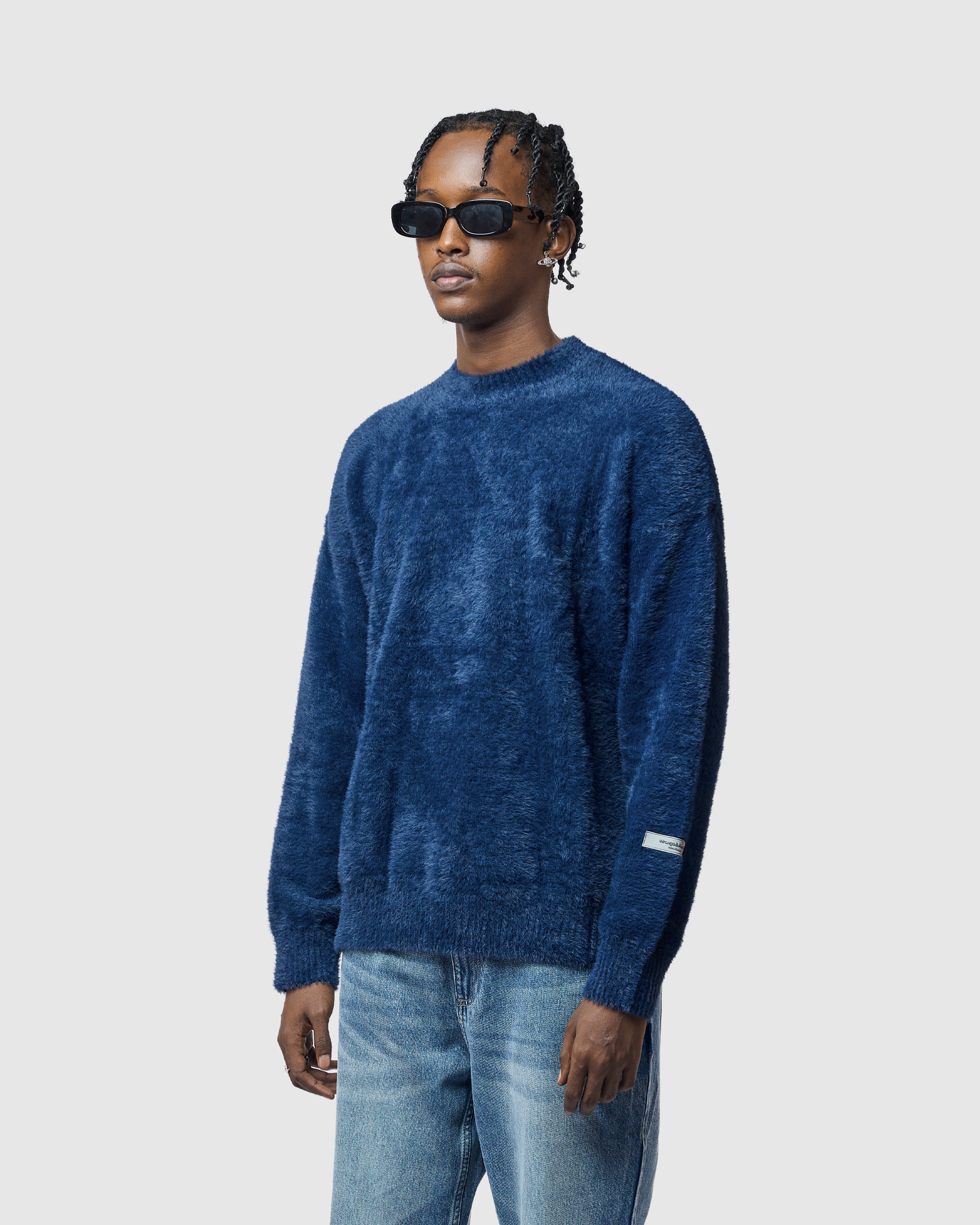 W&R Navy Cat Feather Sweater