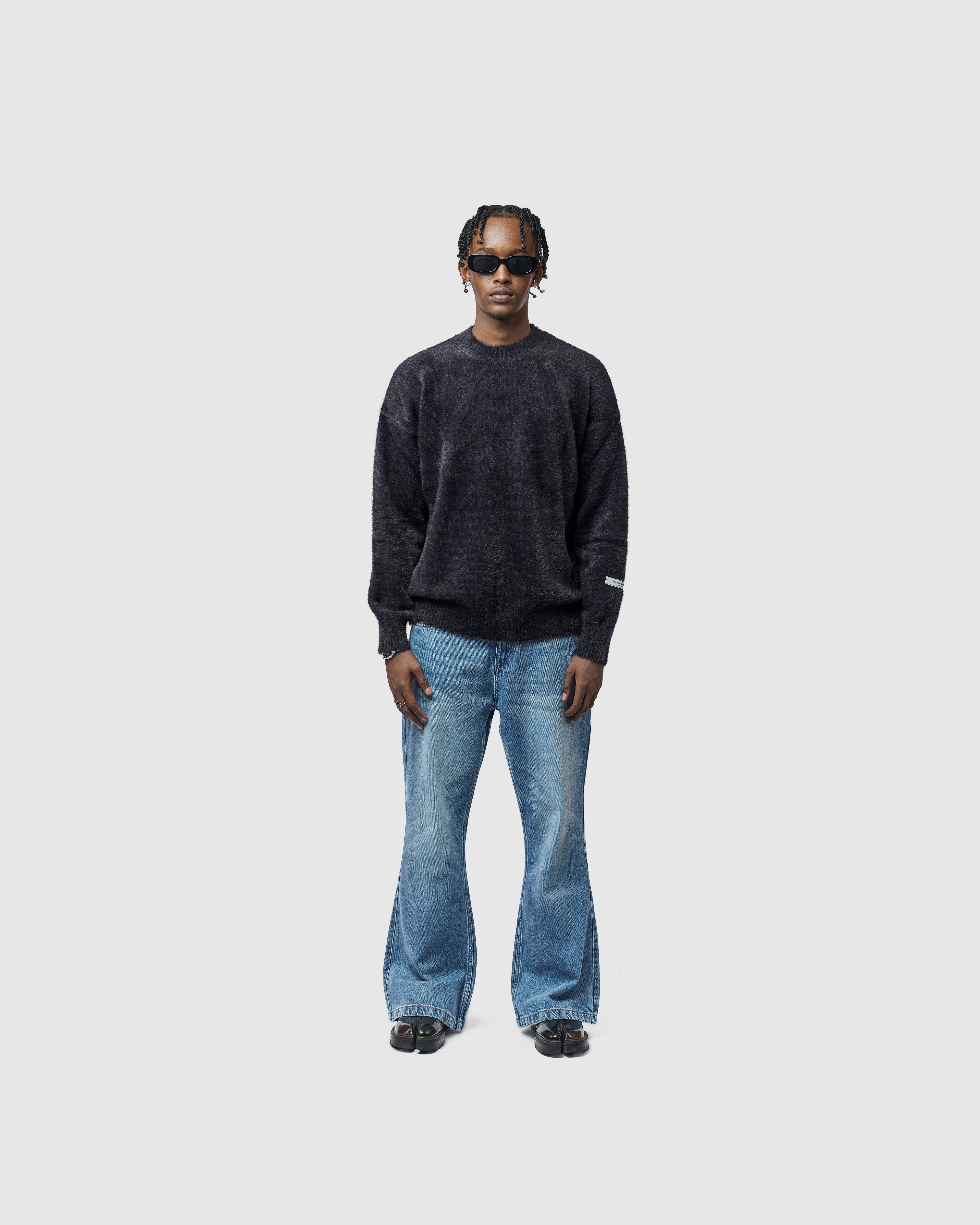 W&R Black Cat Feather Sweater