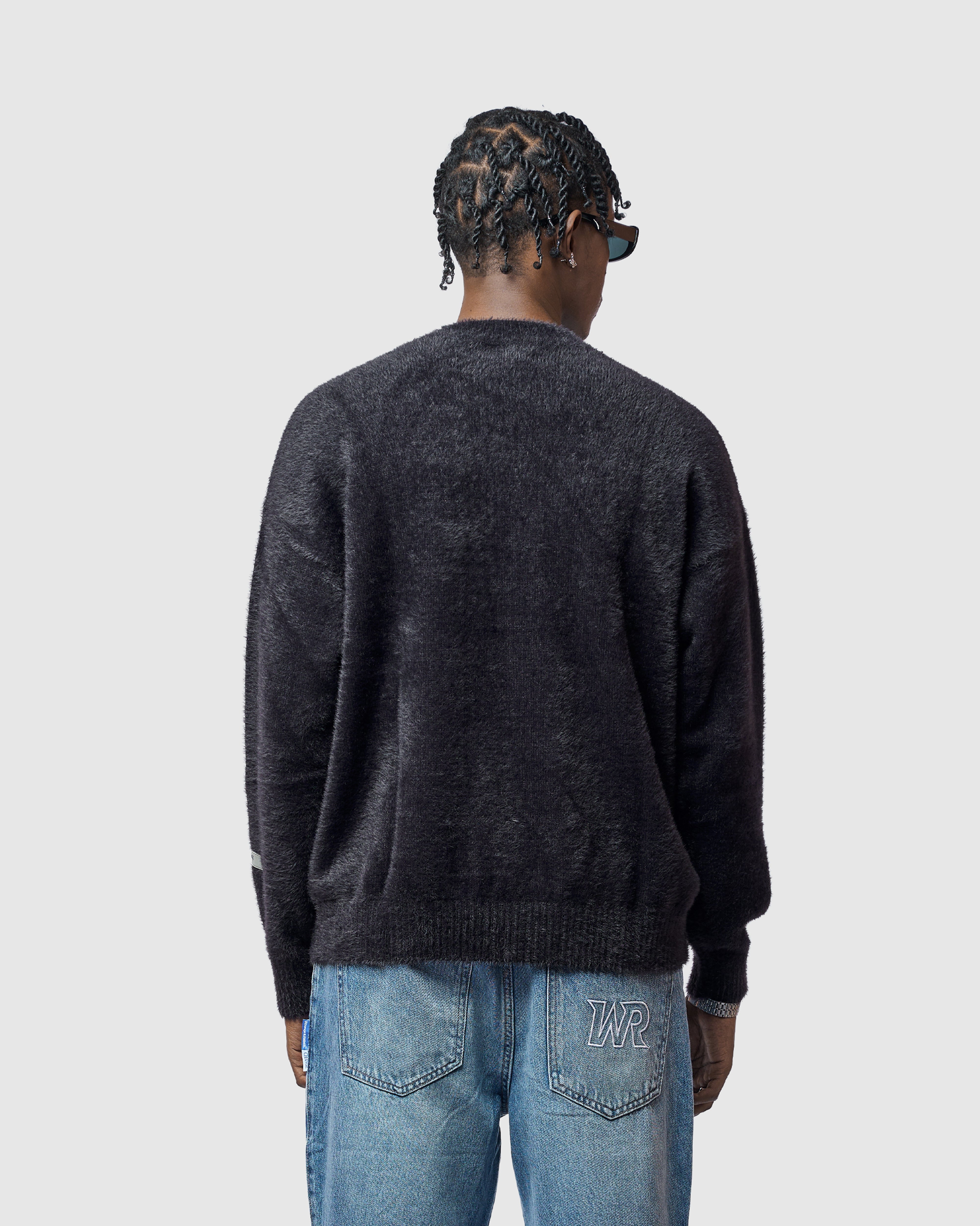 W&R Black Cat Feather Sweater