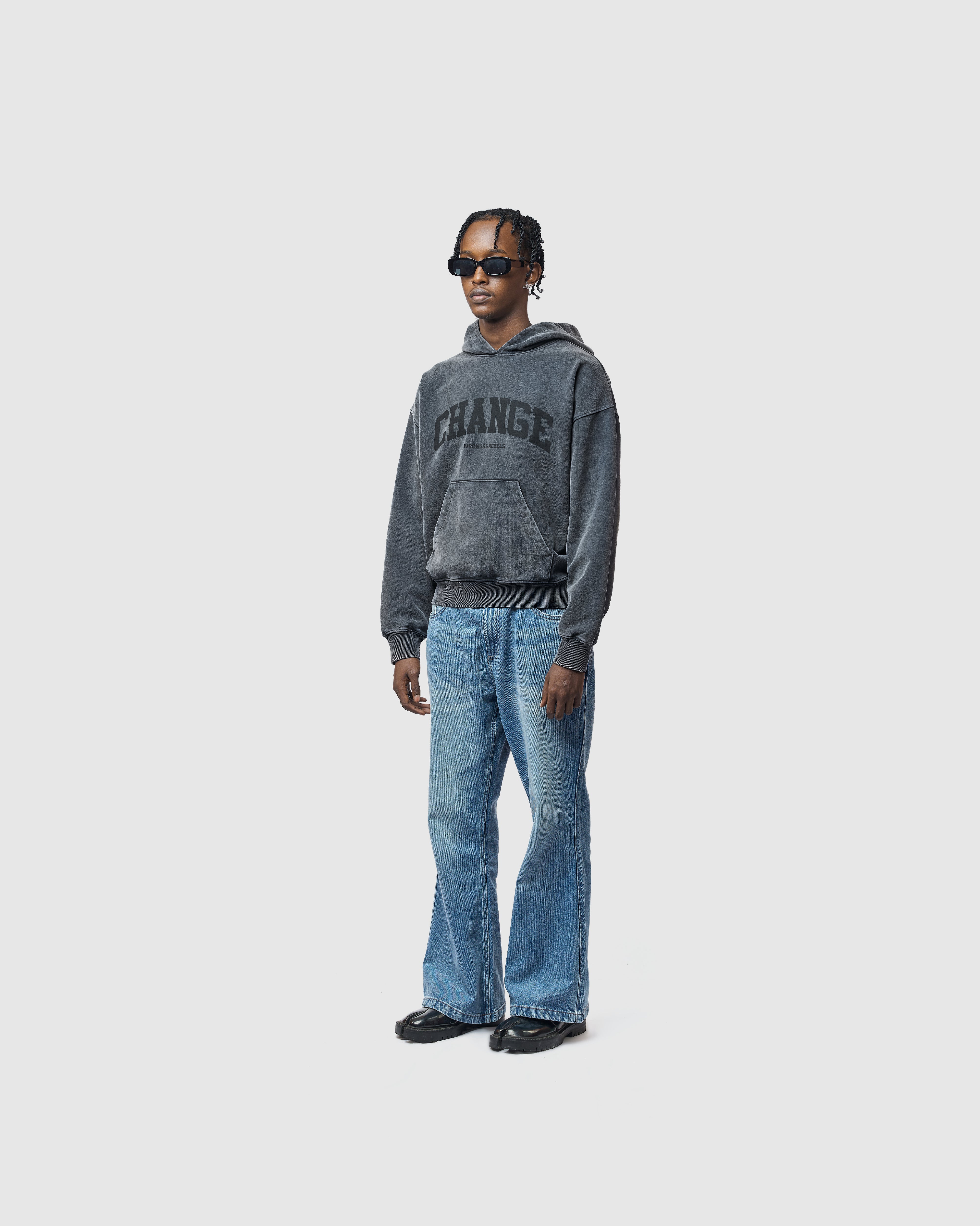 W&R Charcoal Boxy Hoodie