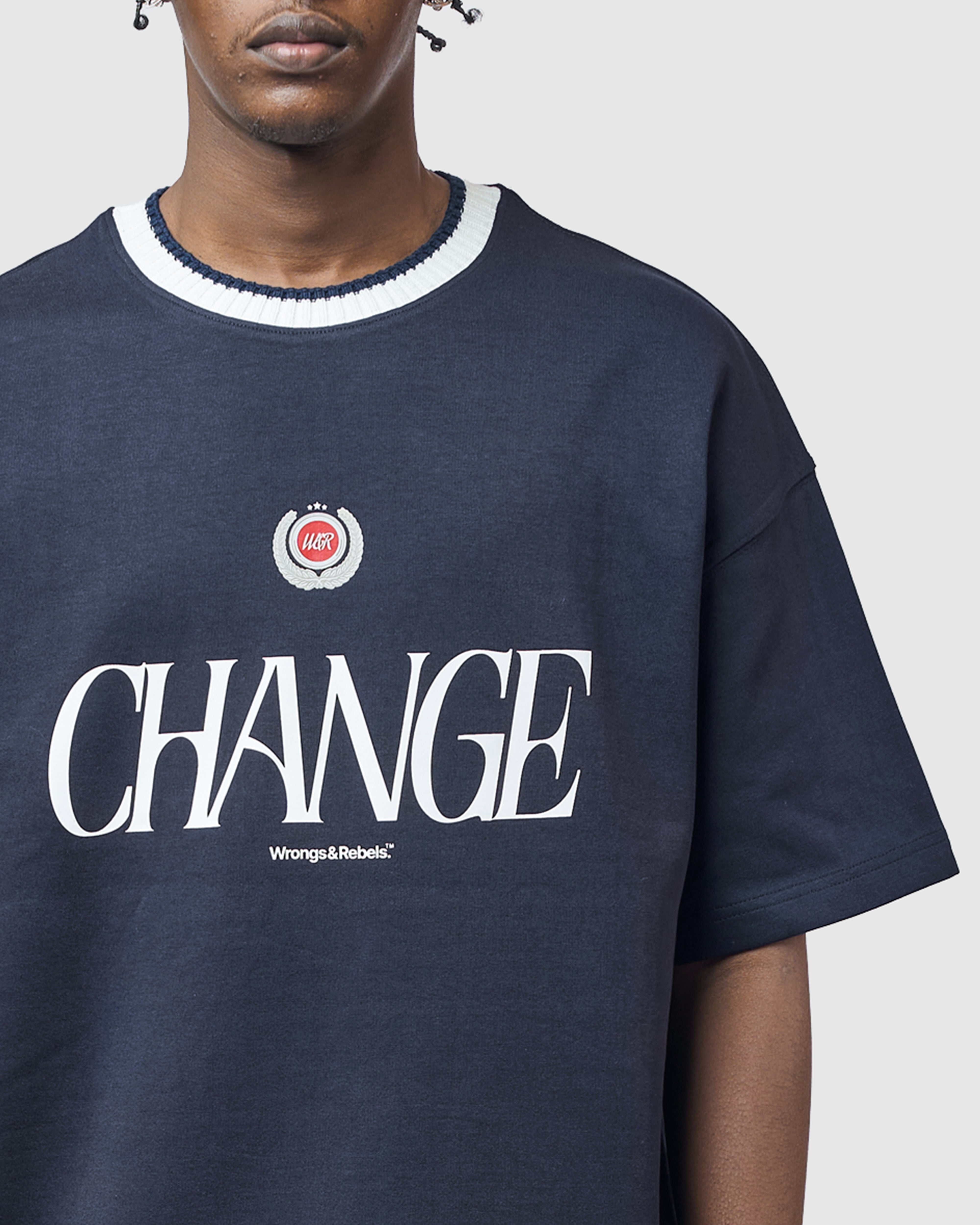 W&R Form Knit Collar Boxy T-Shirt