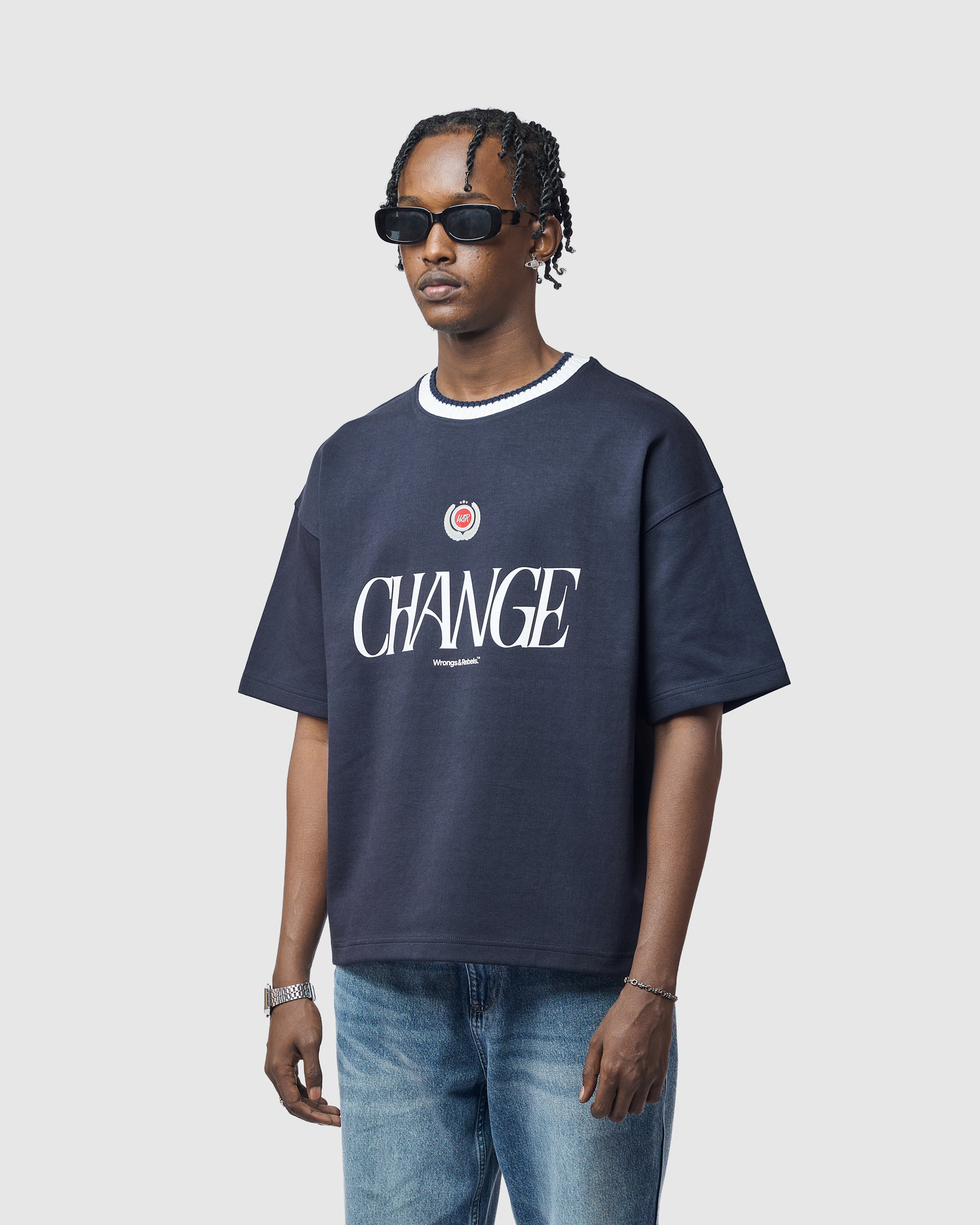 W&R Form Knit Collar Boxy T-Shirt