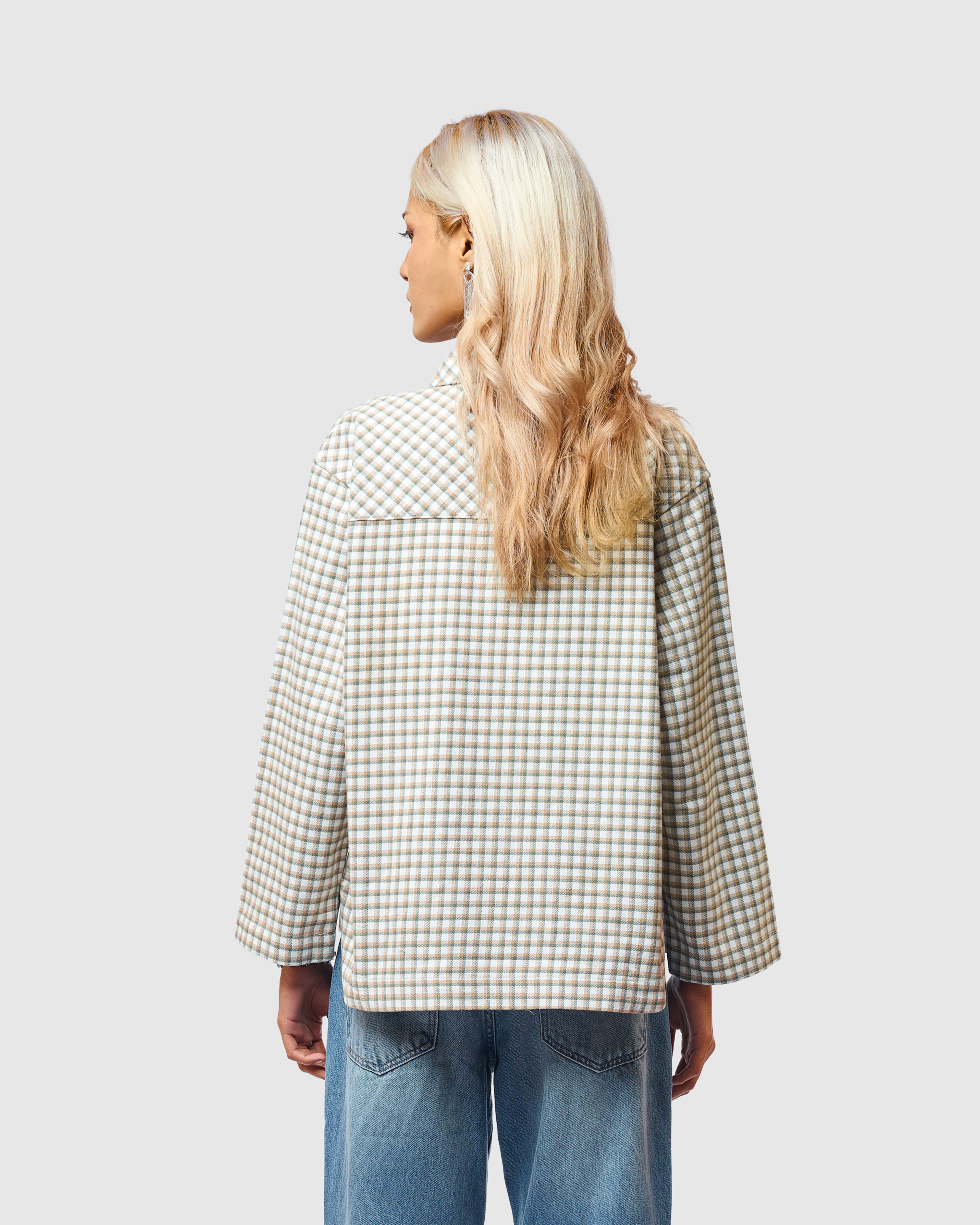 W&R Mint Check Overshirt (Women)