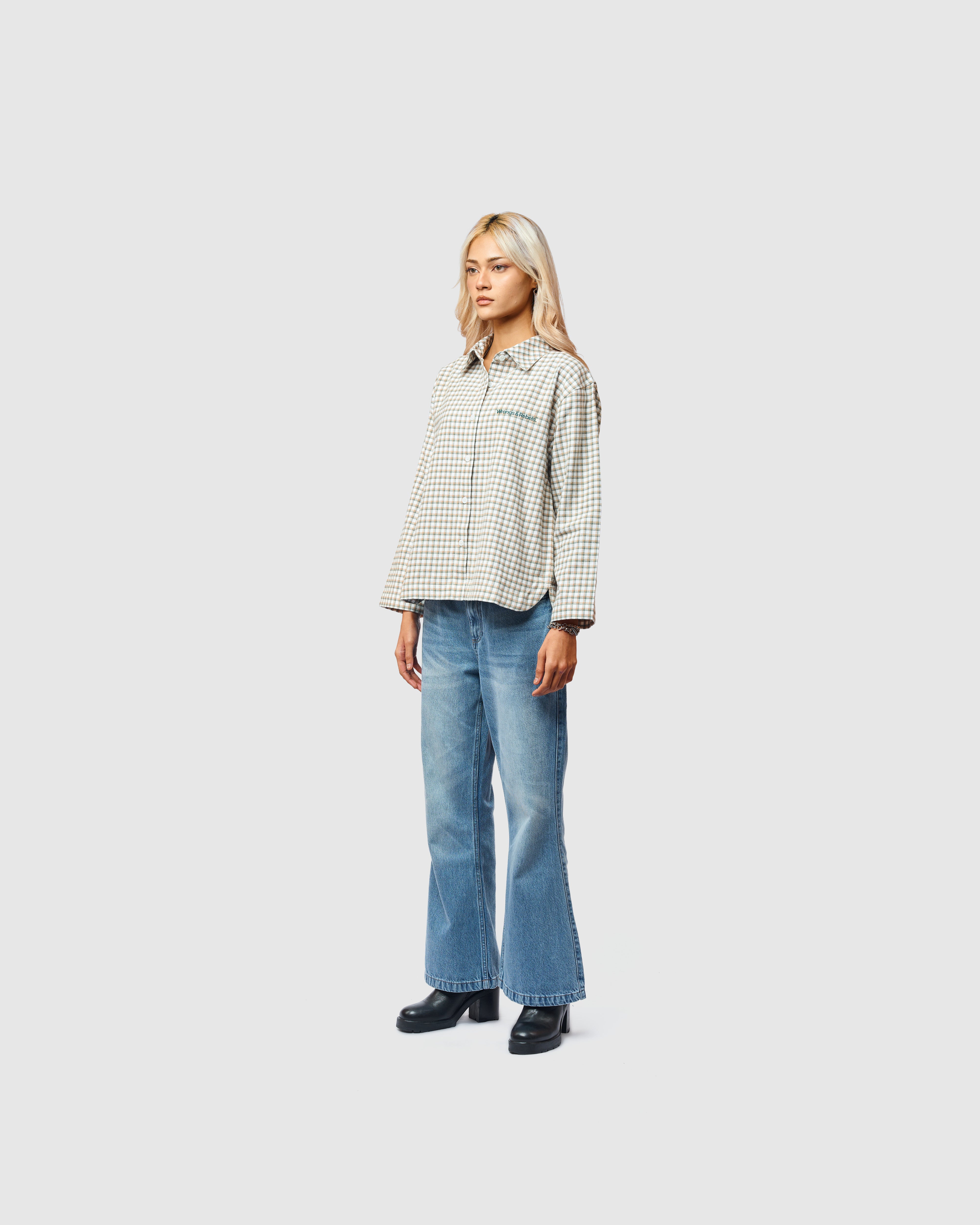 W&R Mint Check Overshirt (Women)