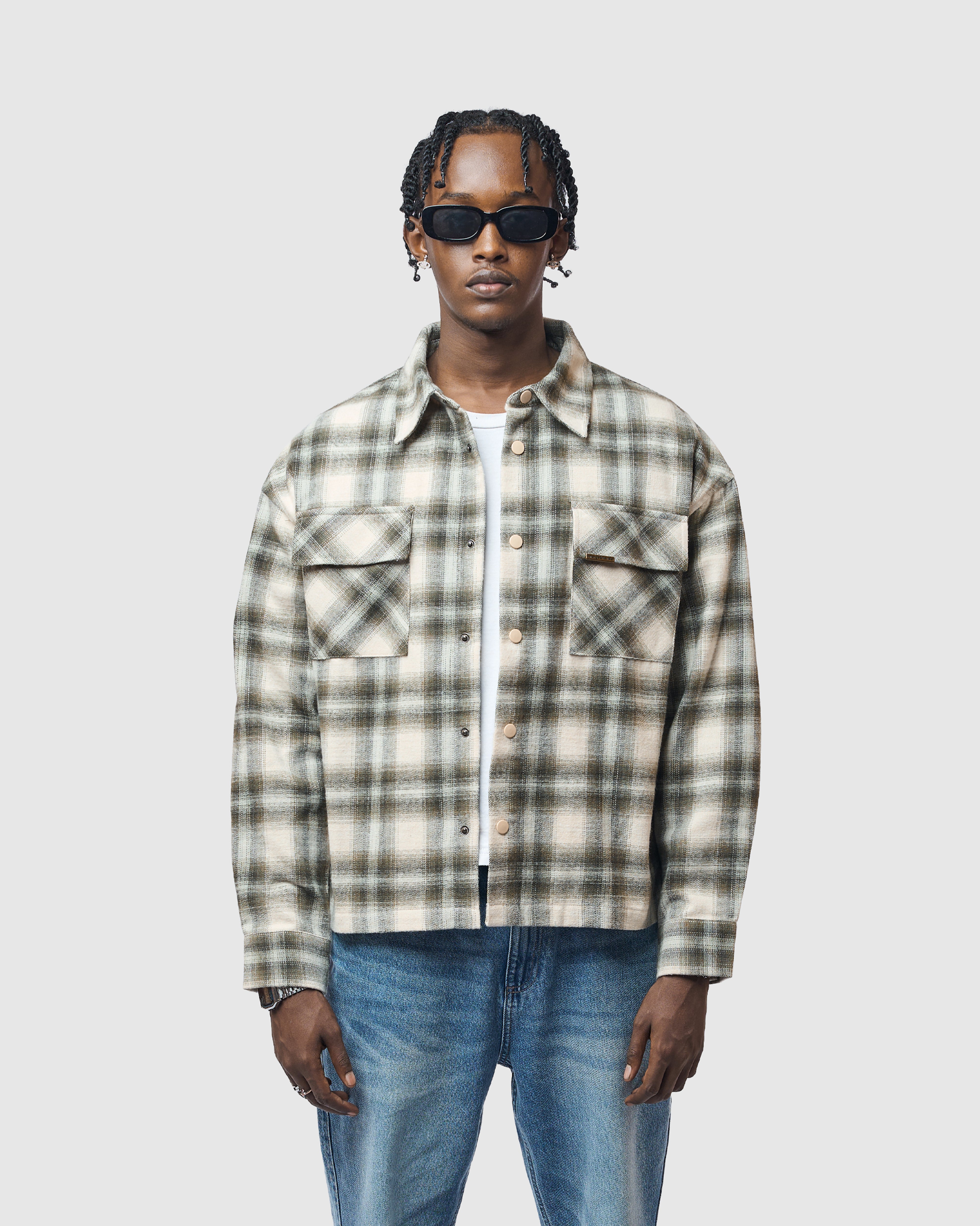 W&R Canvas Check Shacket