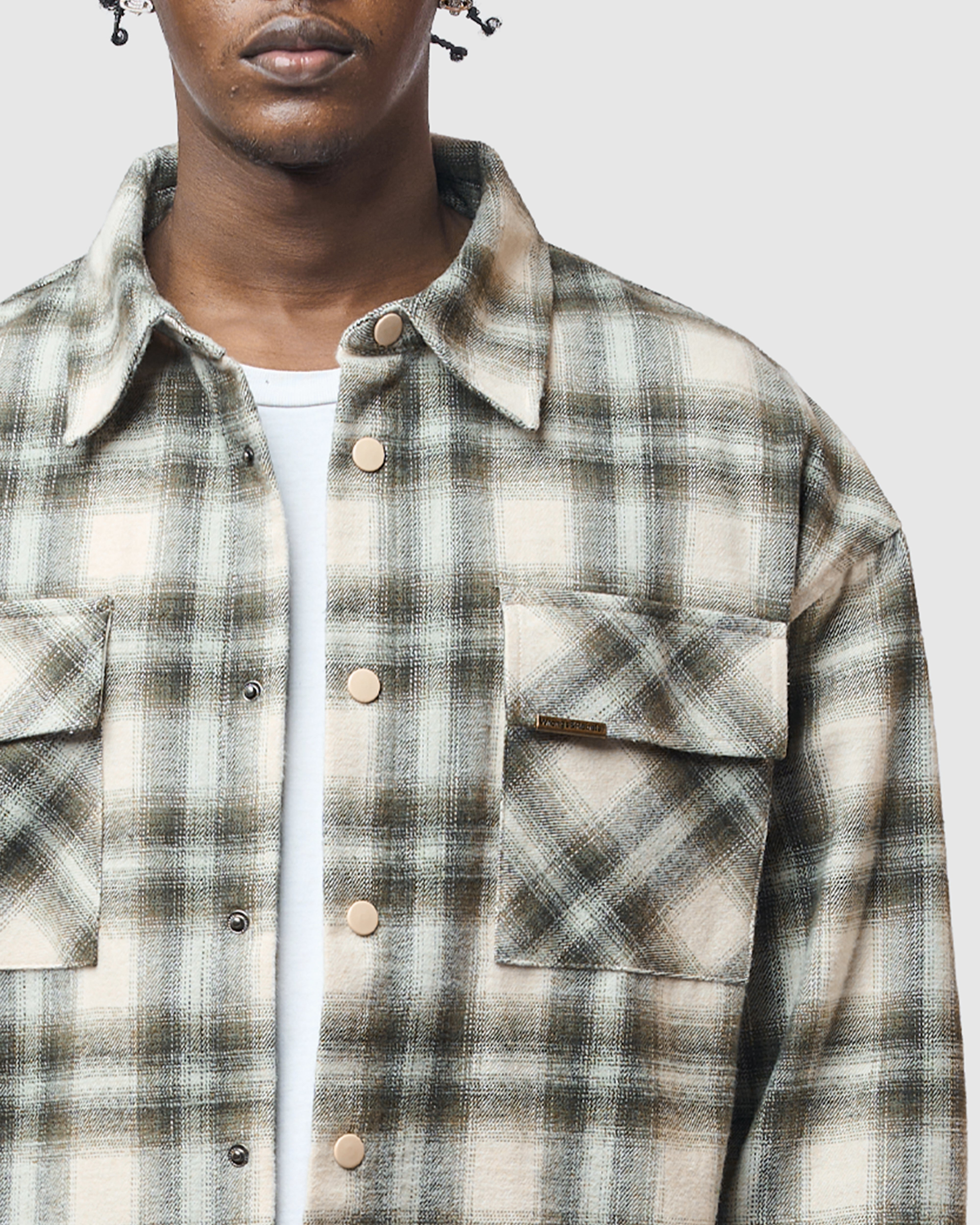 W&R Canvas Check Shacket