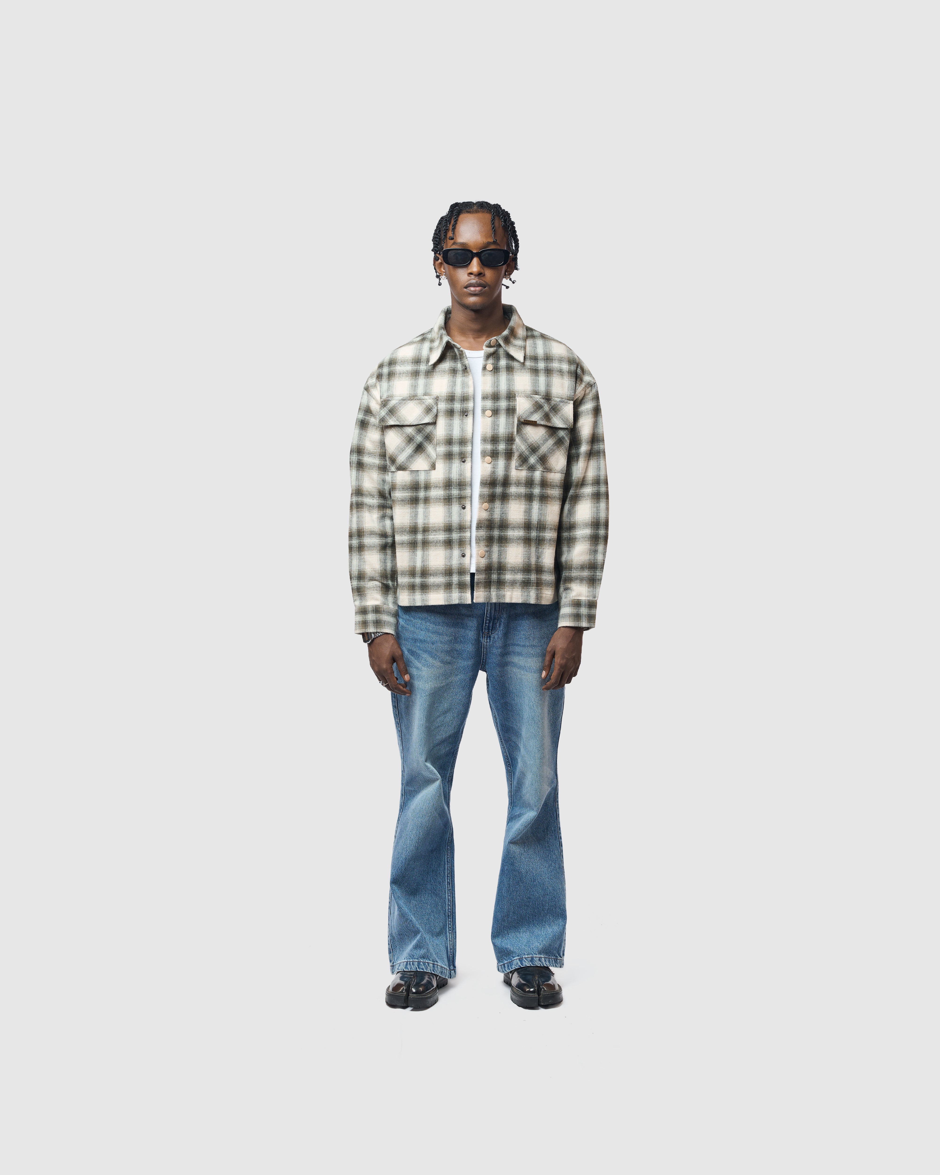 W&R Canvas Check Shacket