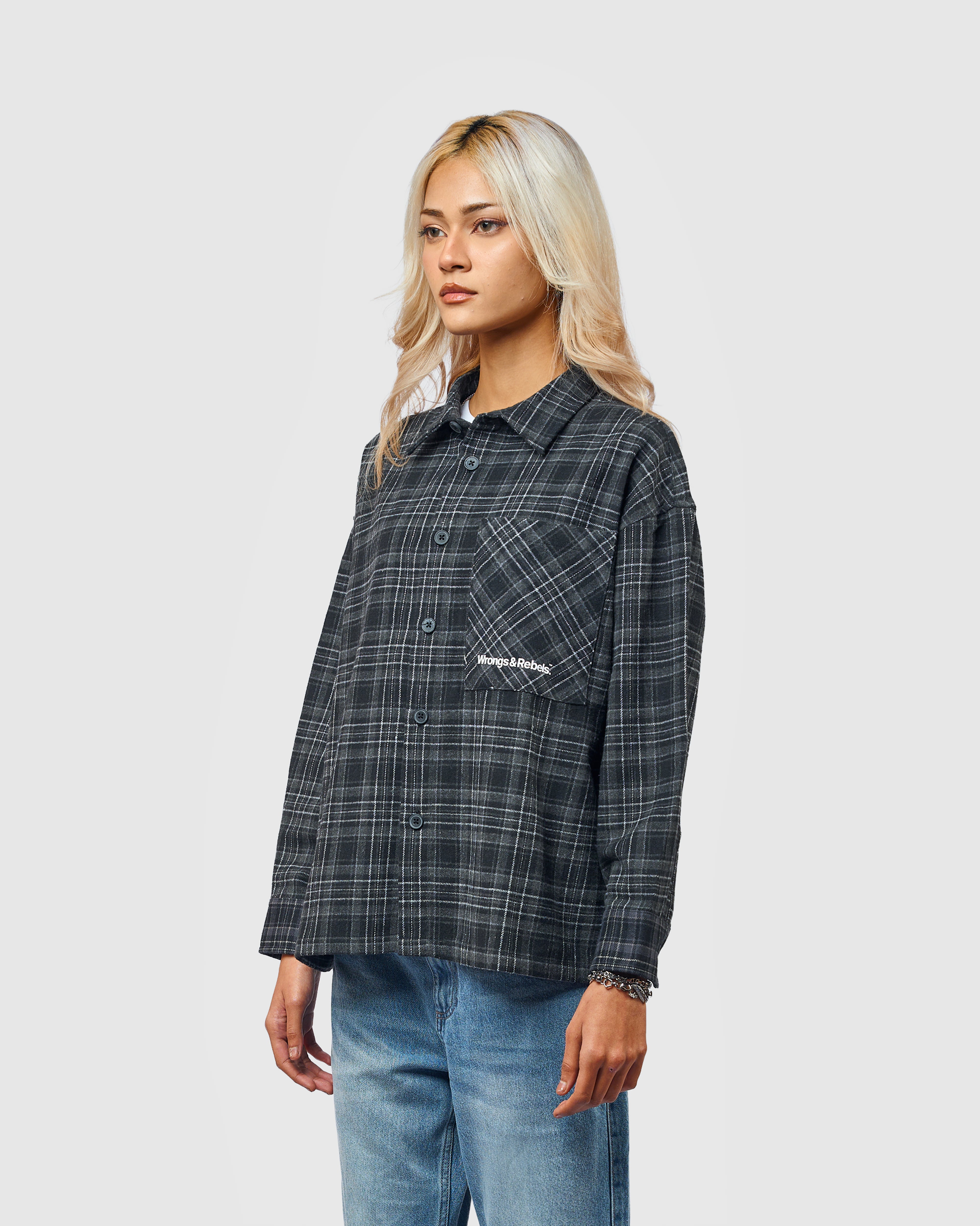 W&R Earth Boxy Check Shirt