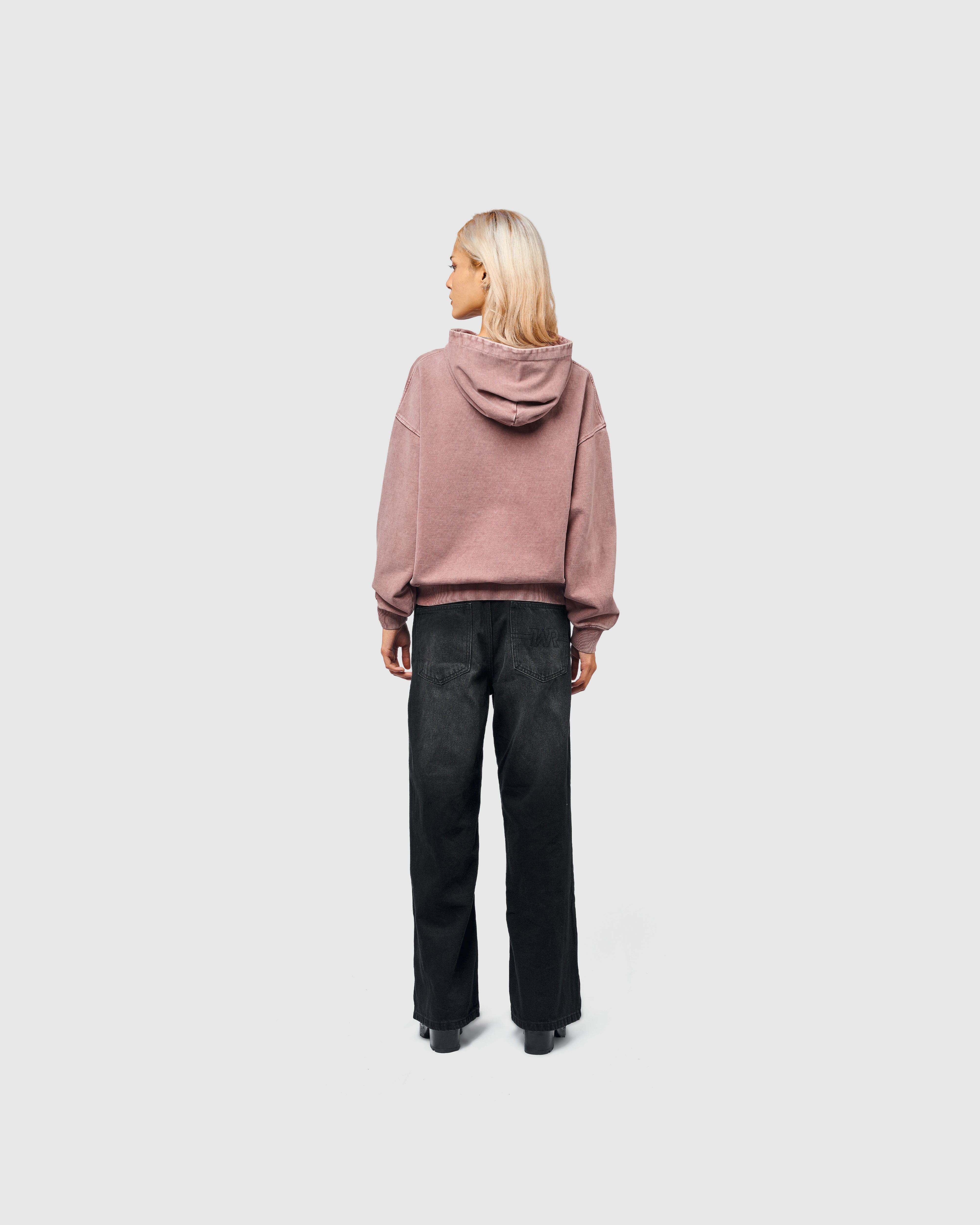W&R Dusty Rose Boxy Hoodie