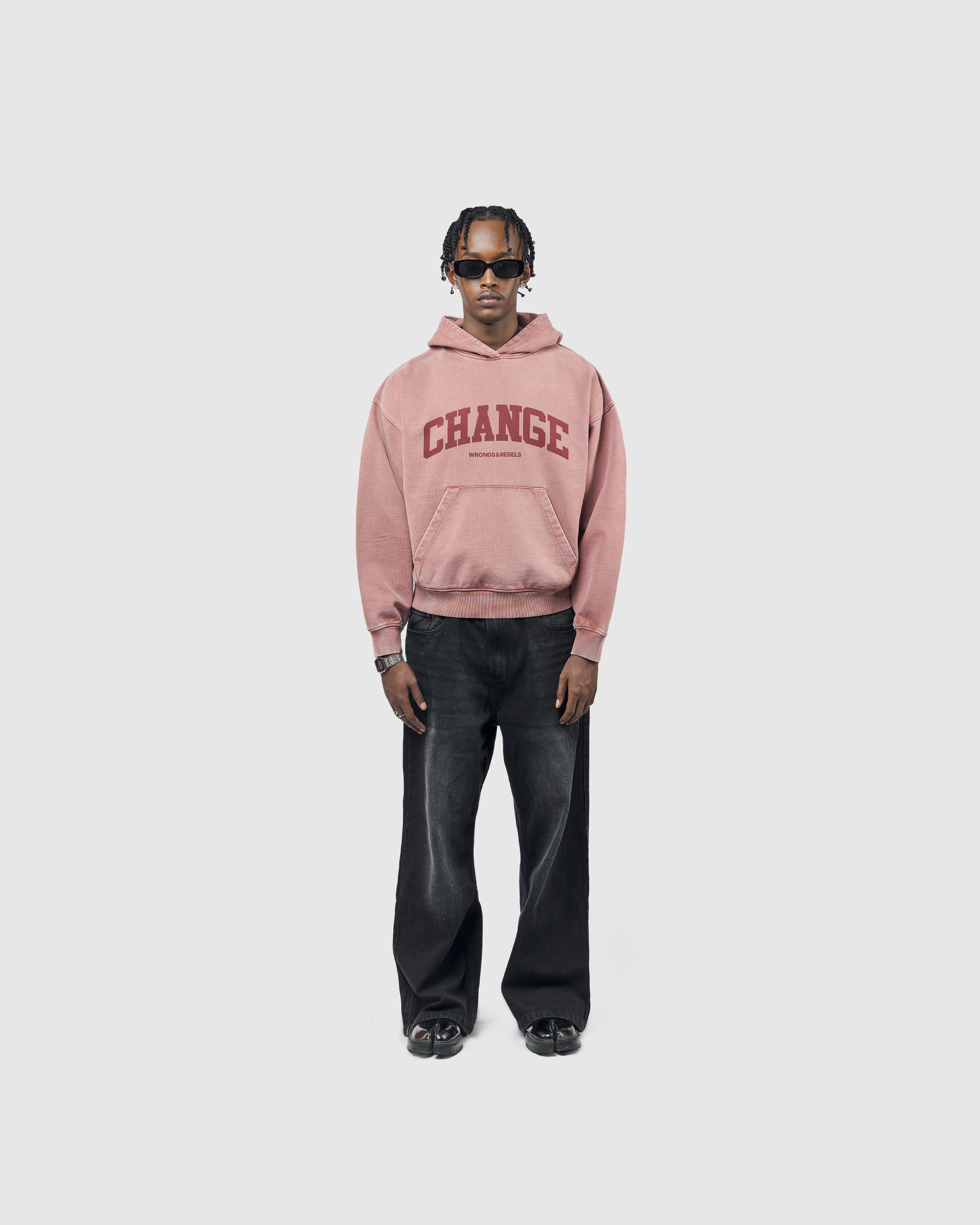 W&R Dusty Rose Boxy Hoodie