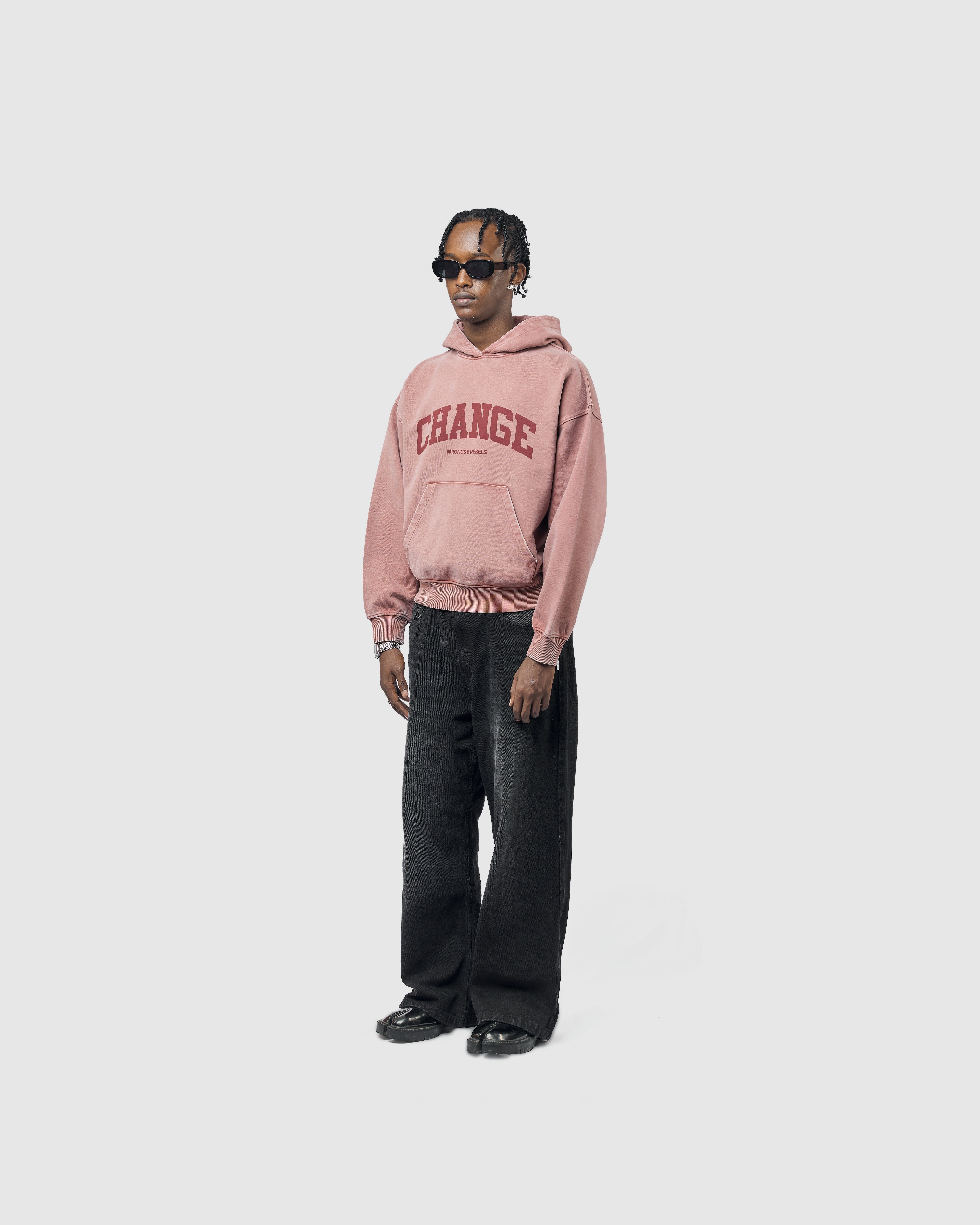 W&R Dusty Rose Boxy Hoodie