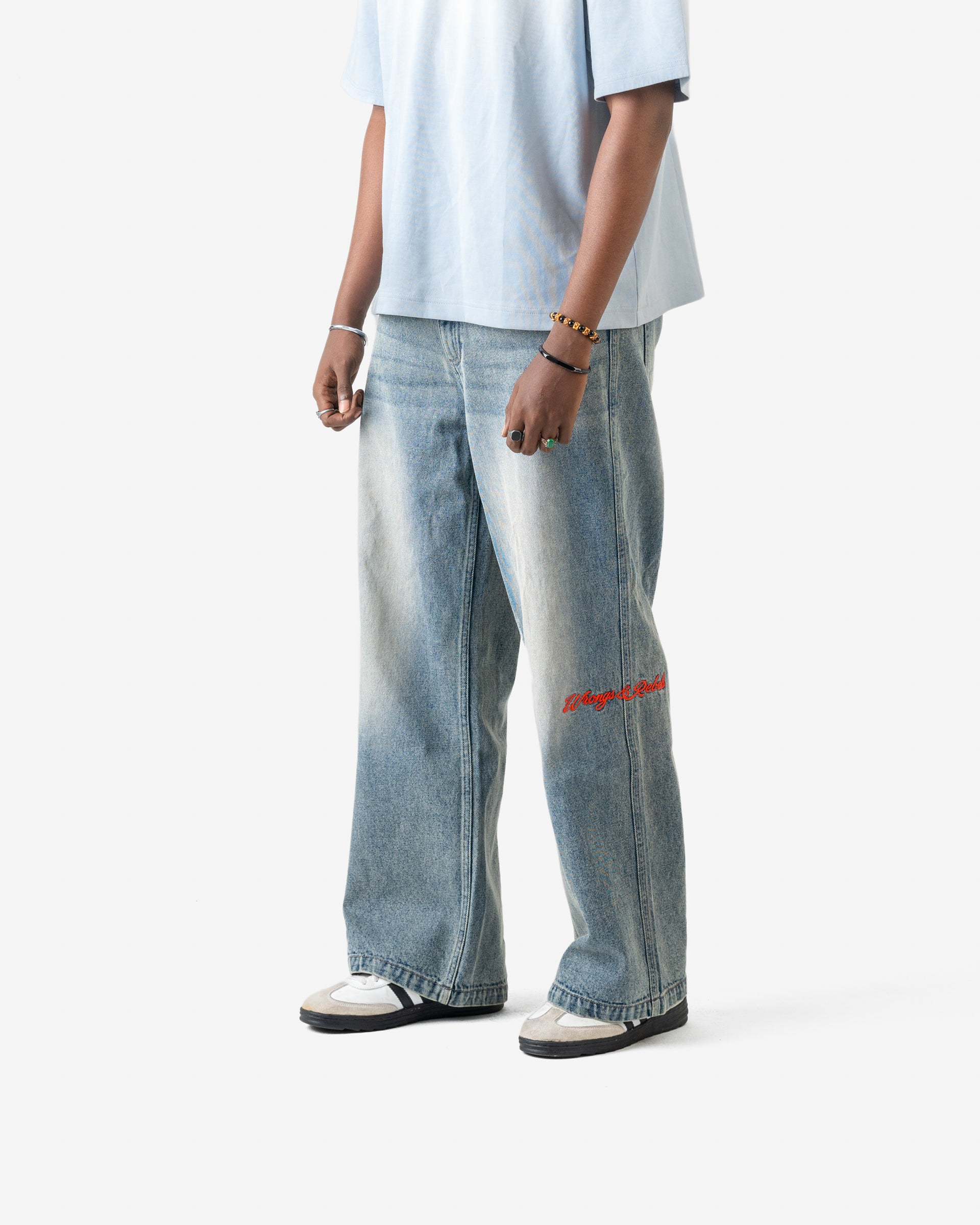 W&R Gray Fox Baggy Denim Pant