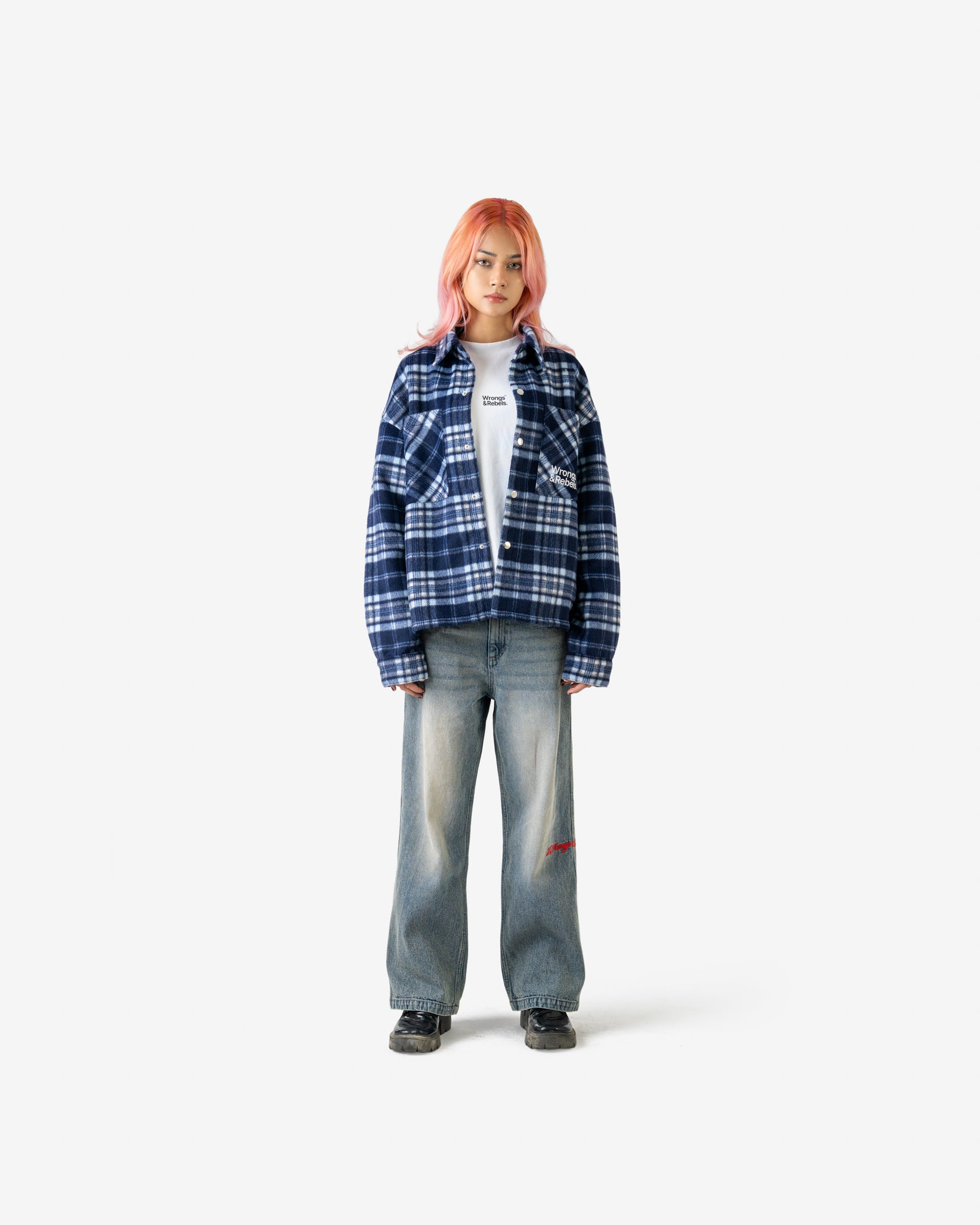 W&R Blue Stripe Flannel Shacket