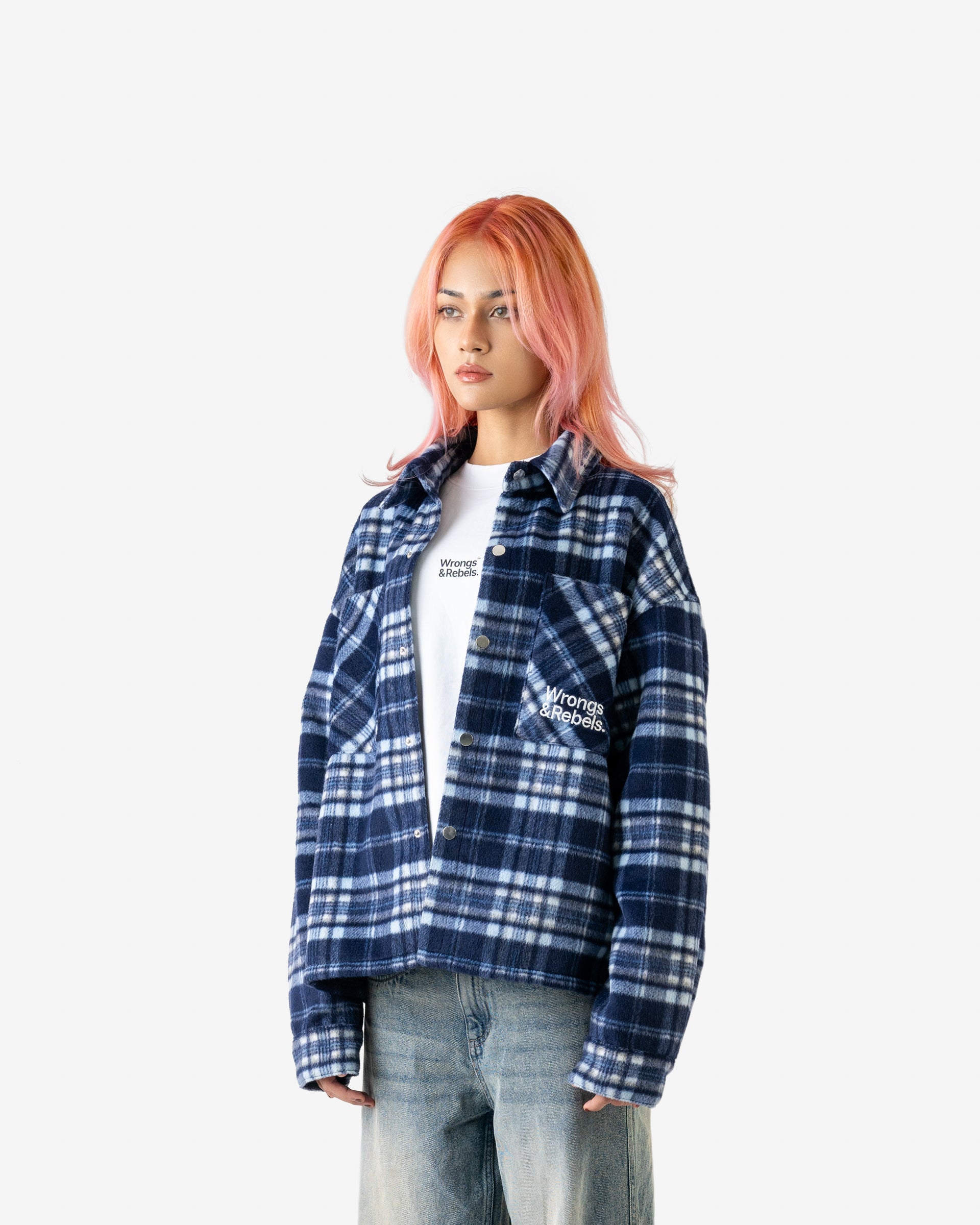 W&R Blue Stripe Flannel Shacket