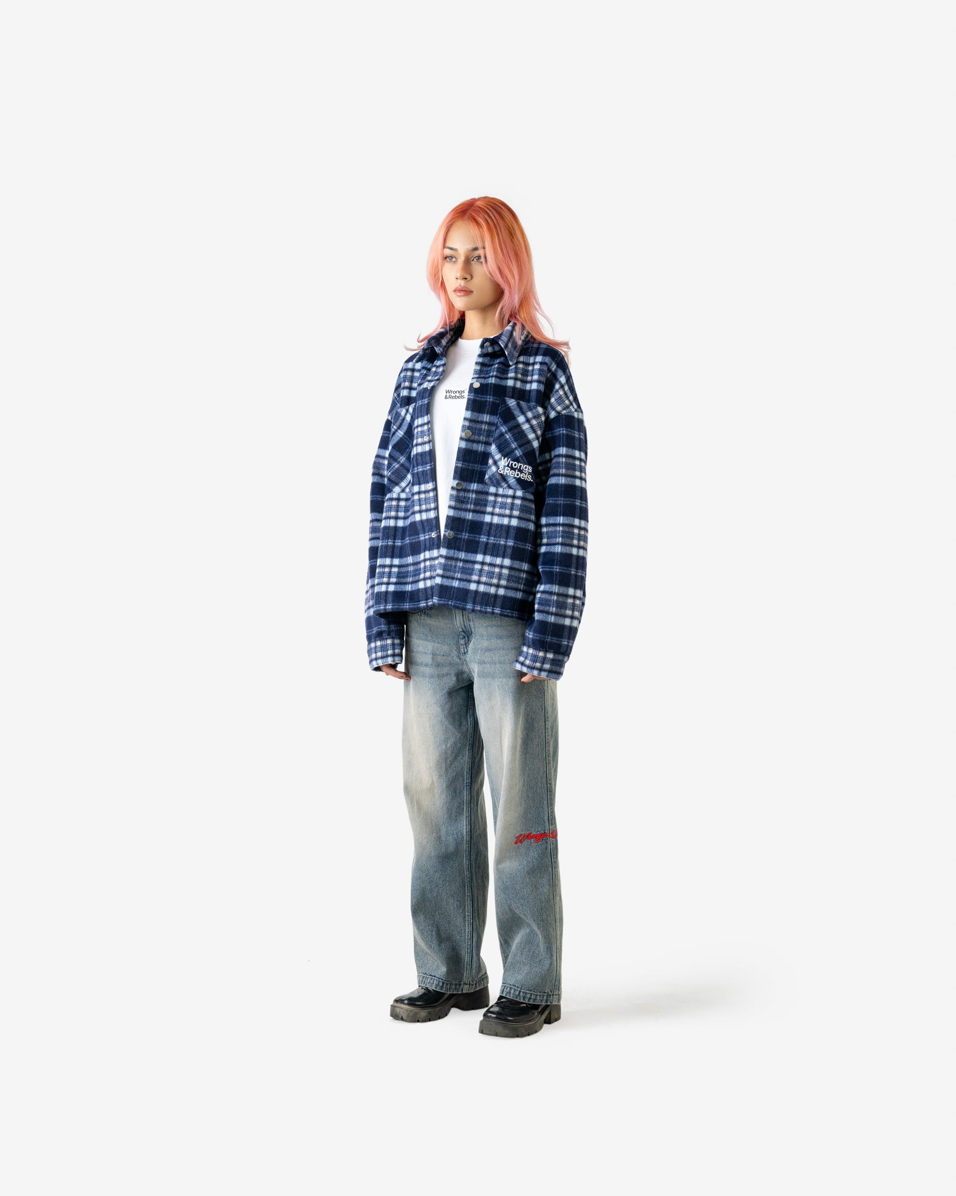 W&R Blue Stripe Flannel Shacket