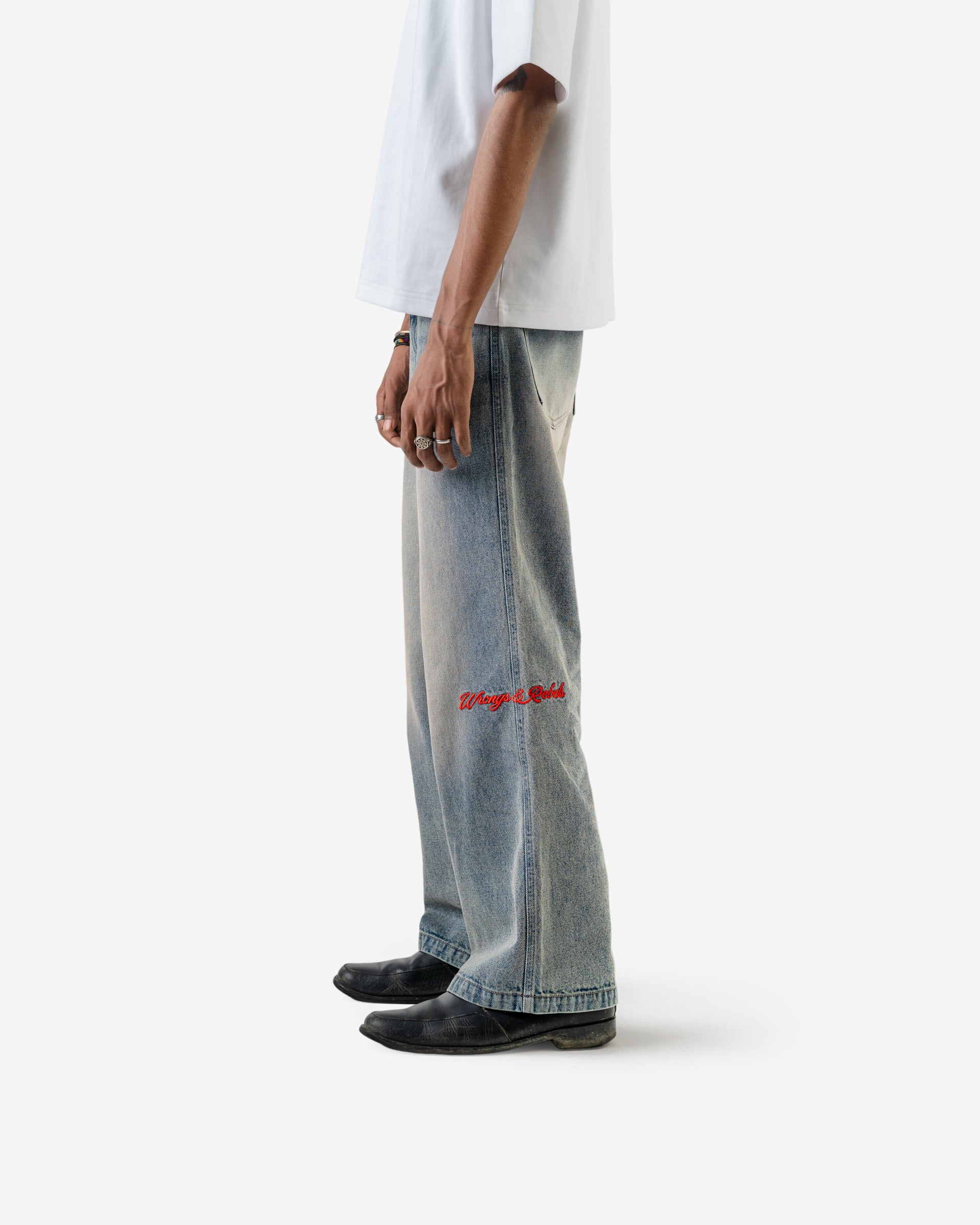 W&R Gray Fox Baggy Denim Pant