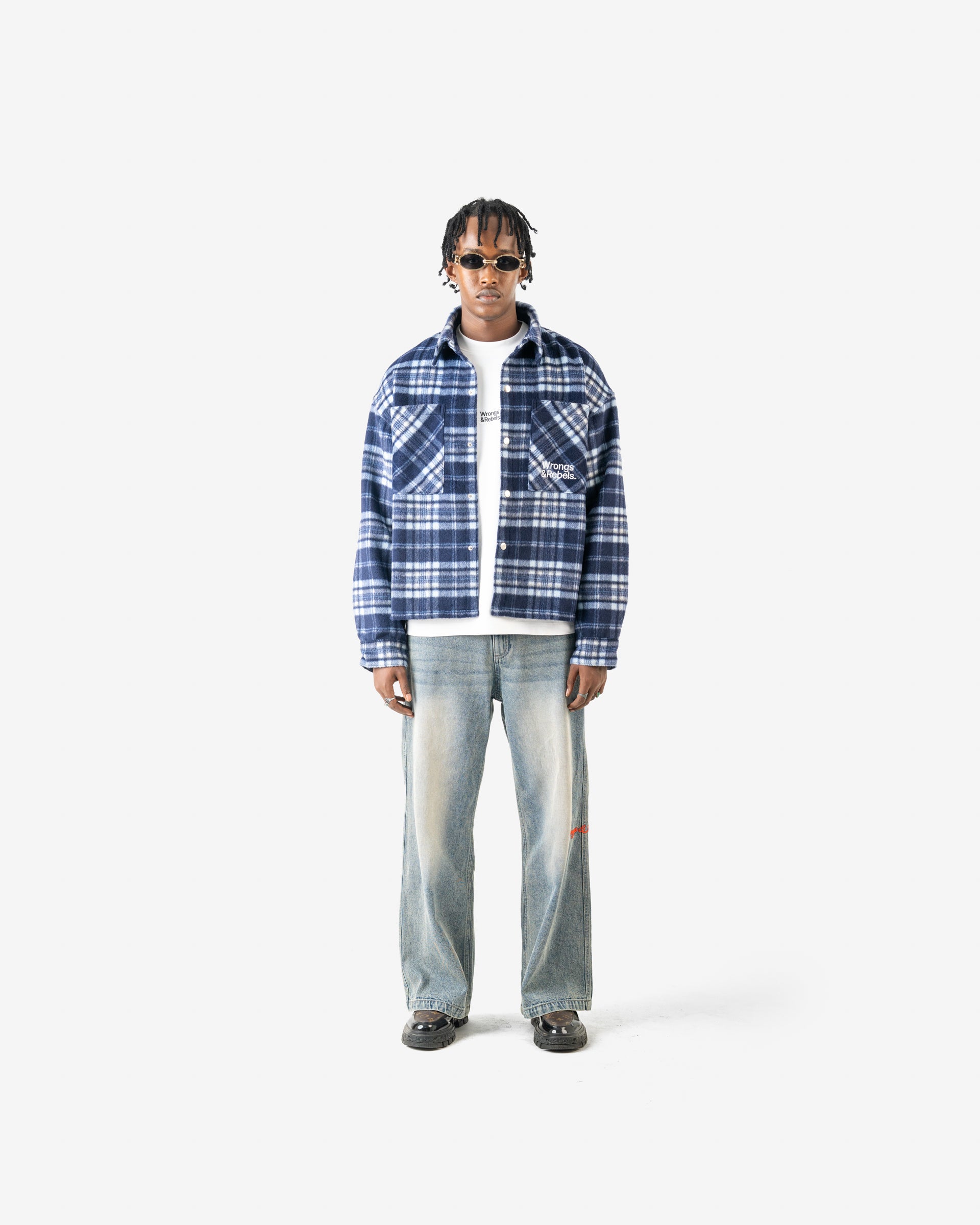W&R Blue Stripe Flannel Shacket
