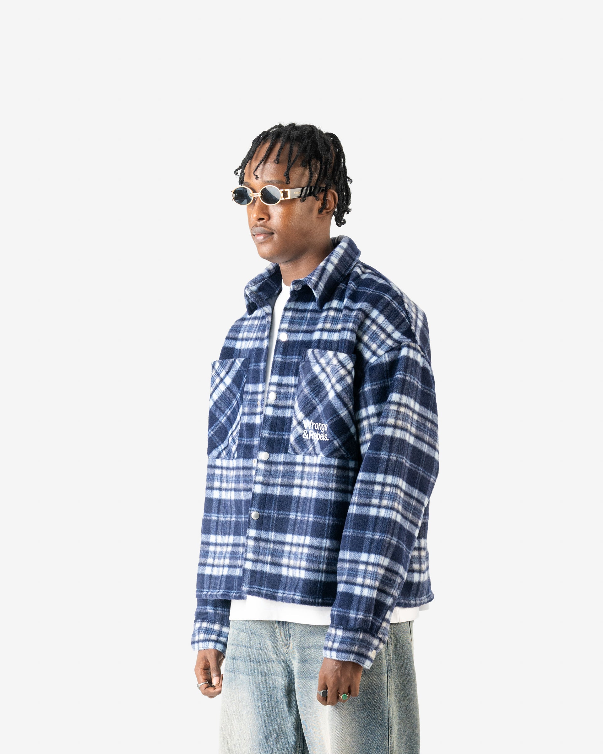 W&R Blue Stripe Flannel Shacket
