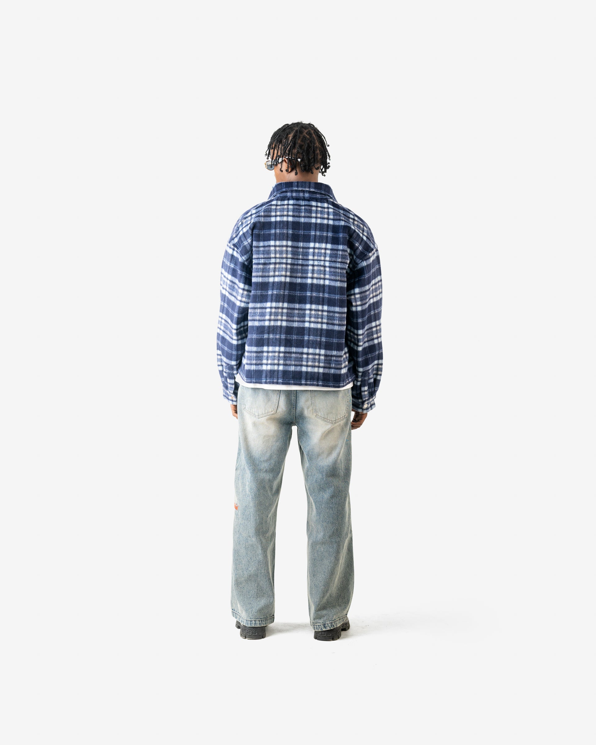 W&R Blue Stripe Flannel Shacket
