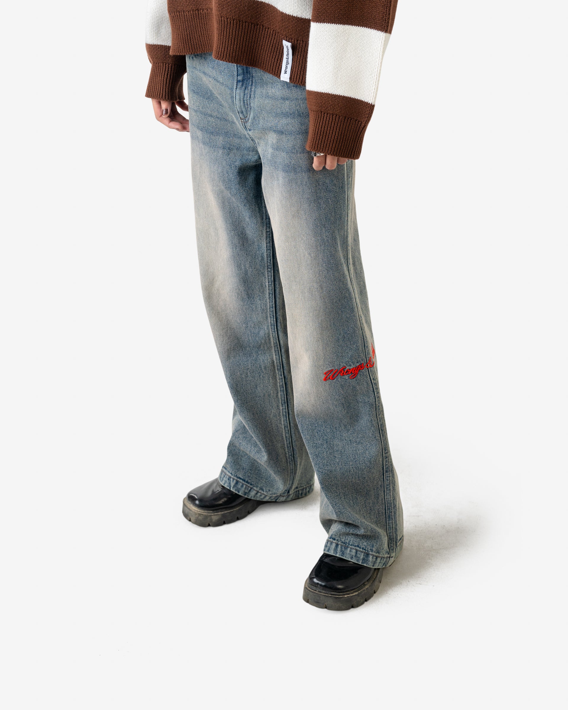 W&R Gray Fox Baggy Denim Pant