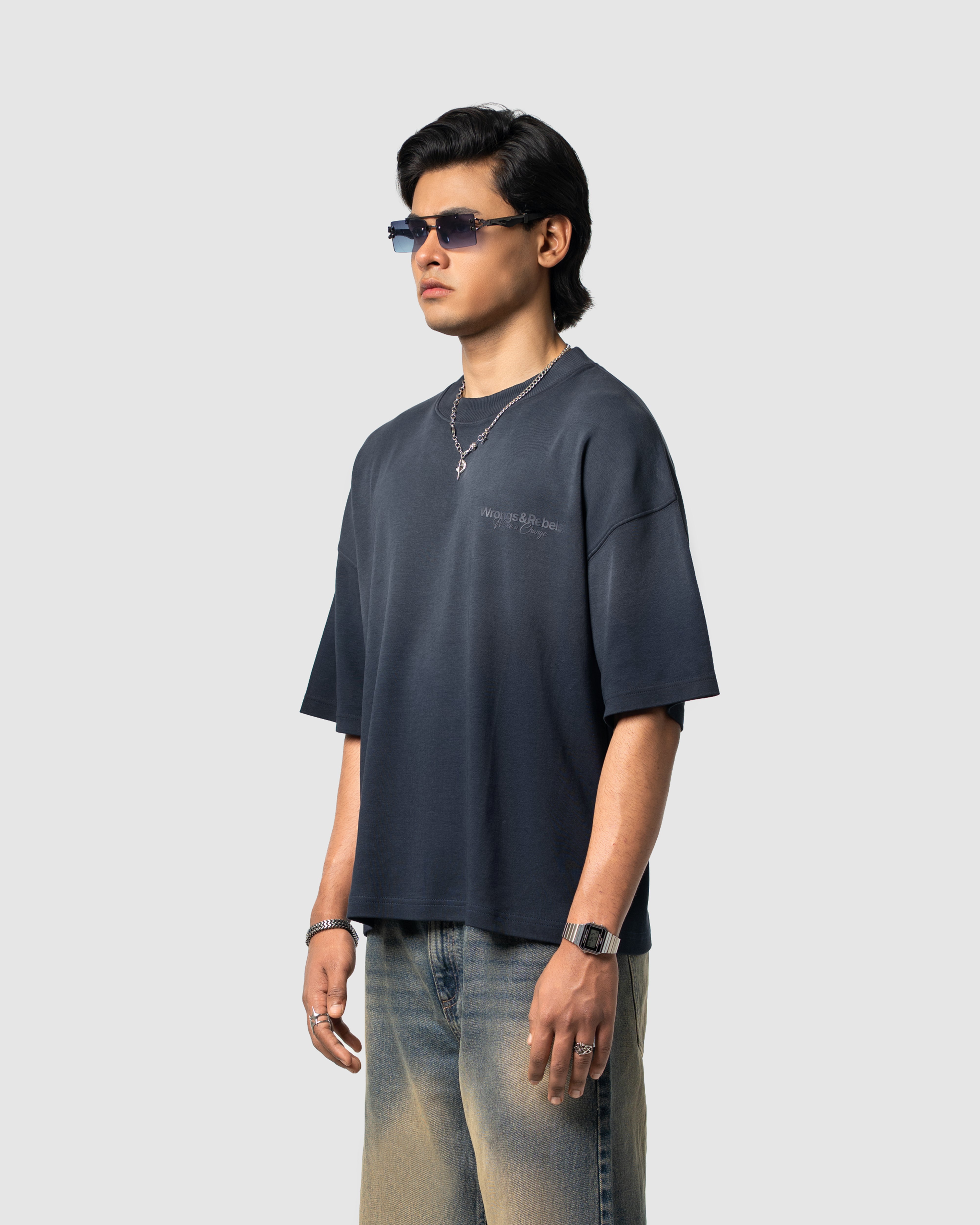 W&R Light Wash Dark Blue T-shirt