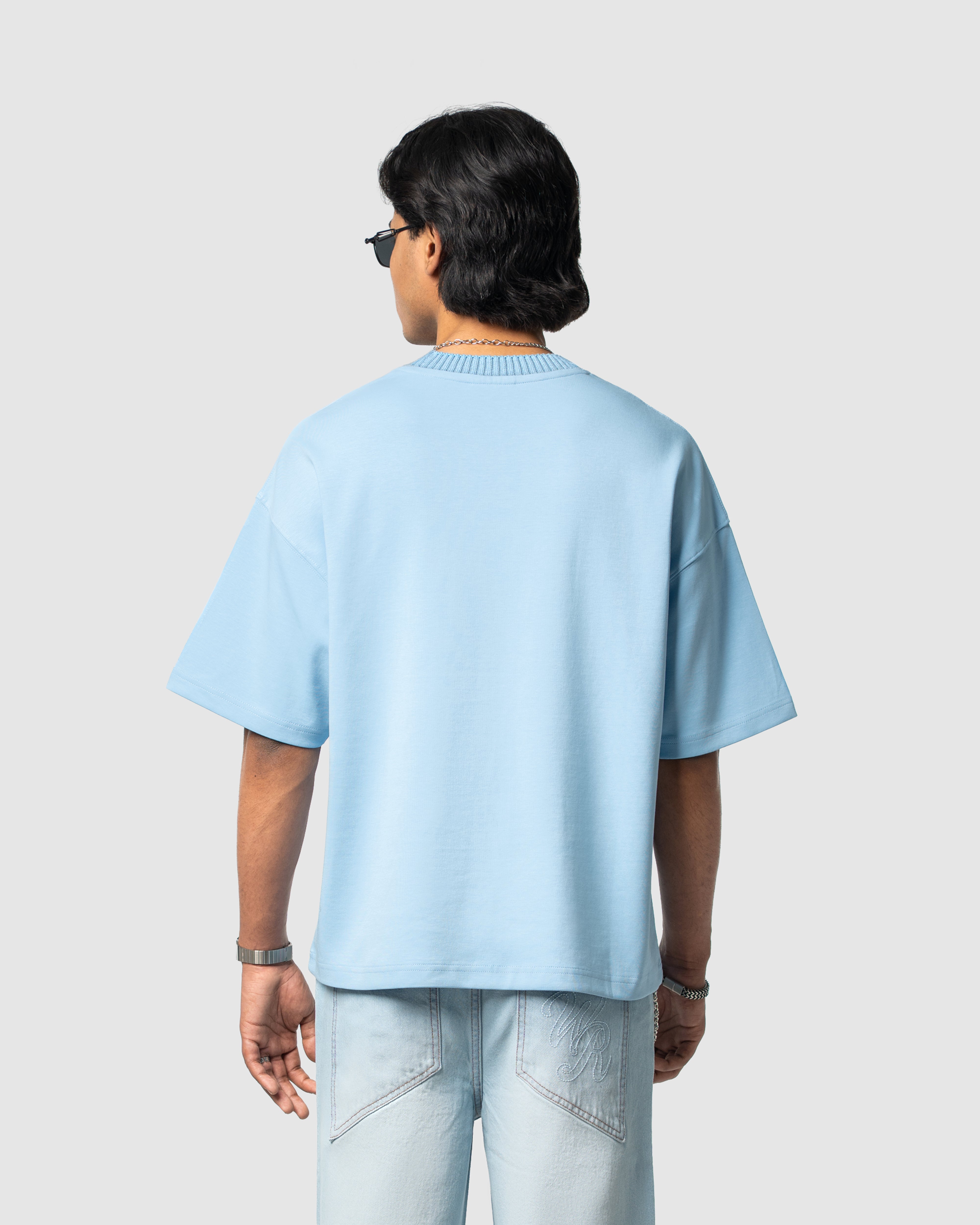 W&R Sky Knit Collar Boxy T-Shirt