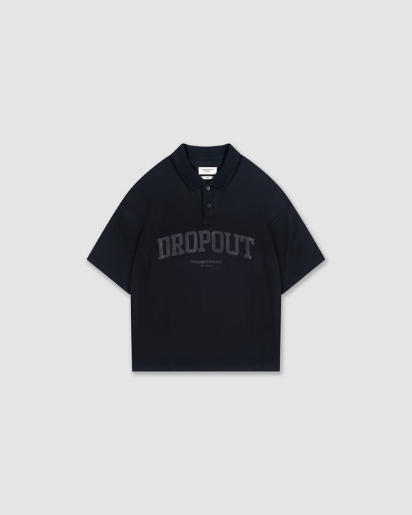 W&R Black Boxy Polo