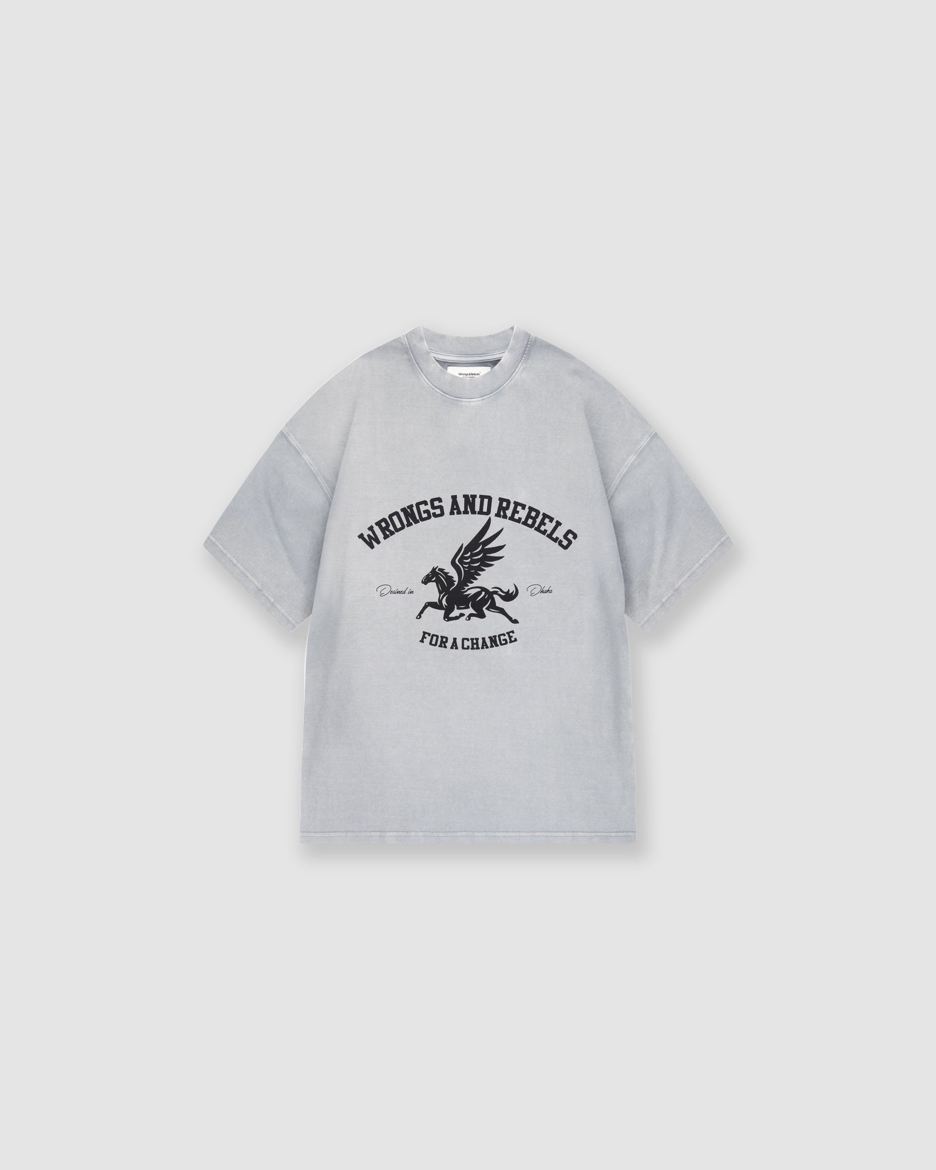 W&R Pegasus Acid Washed  Boxy T-Shirt