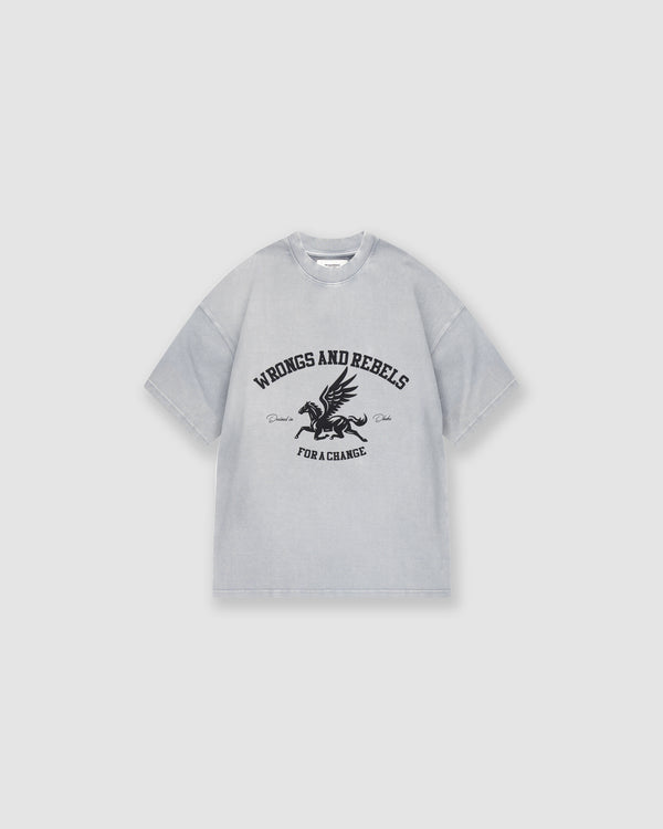 W&R Pegasus Acid Washed  Boxy T-Shirt