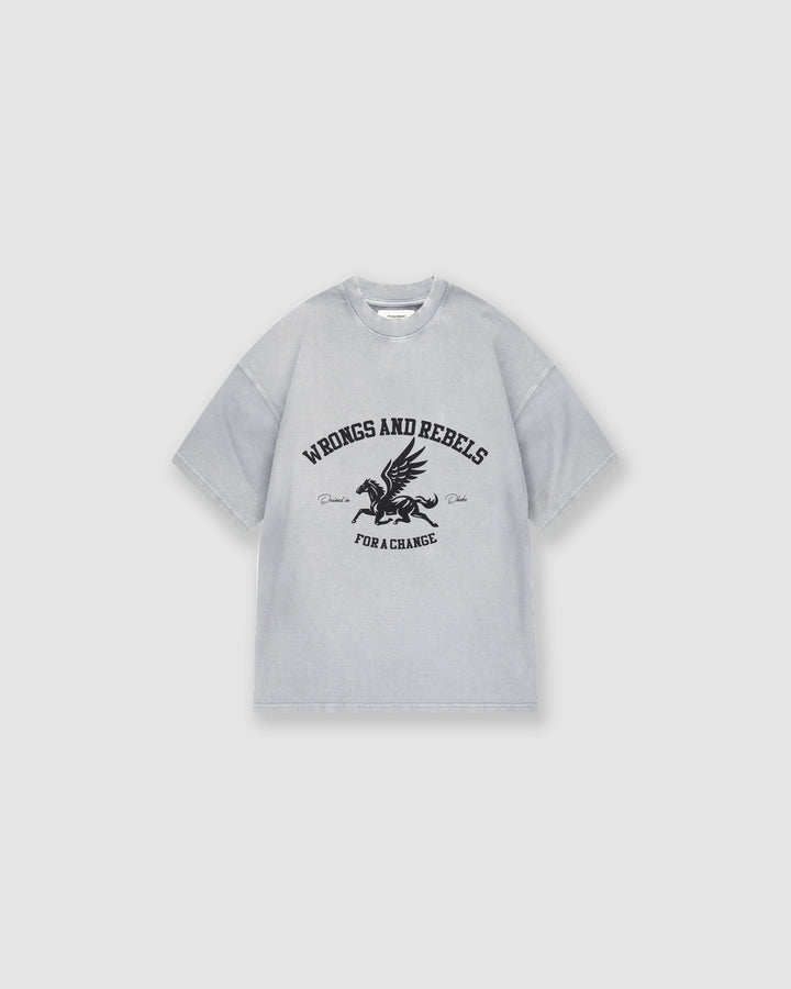 W&R Pegasus Acid Washed  Boxy T-Shirt