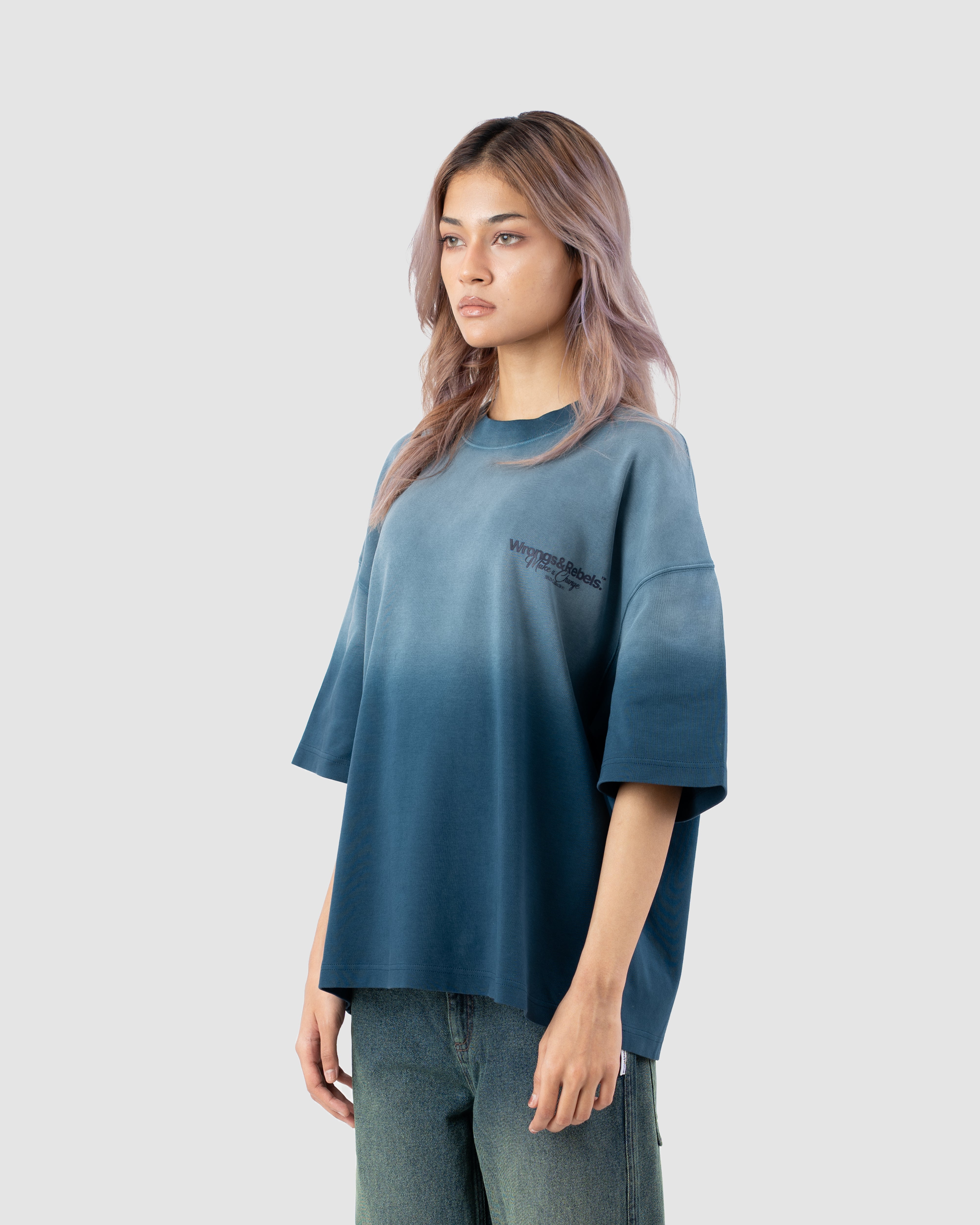 W&R Vintage Ocean Blue boxy T-shirt